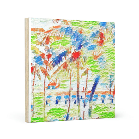 Wood Canvas ... "The Royal Hawai'ian: Waikiki Beach_Beach" ... Honolulu, HI ... Ocotber 2014 (Halloween) ... Original Works ...