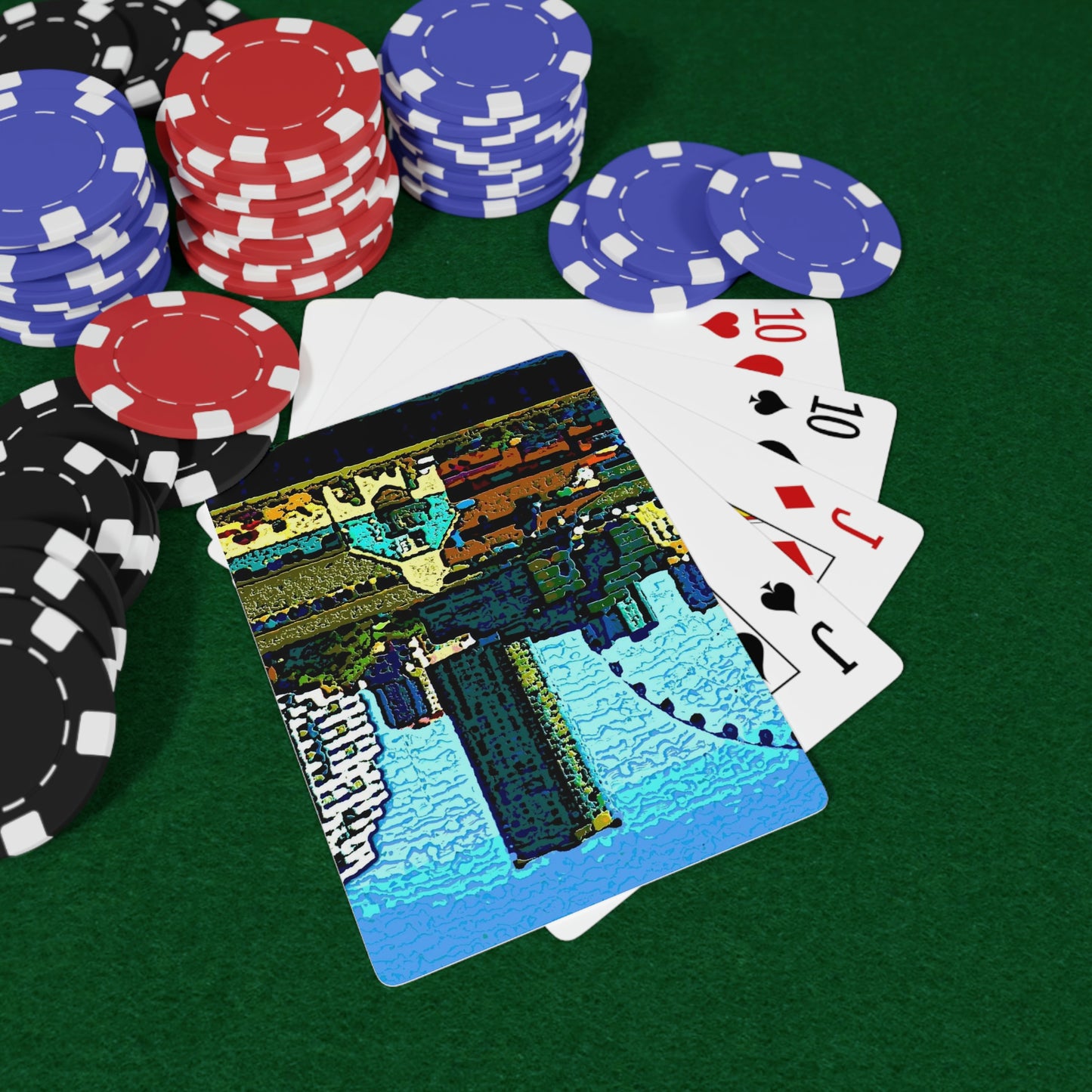 Custom Poker Cards ... That Classic Wheel ... 'Seattle's Wheel' ... & An Old Classic Waterside Vendors ...  'Family Archives' ... Original Works ...