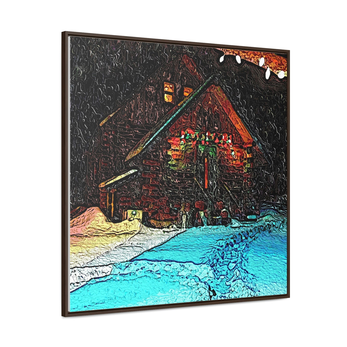 Gallery Canvas Wraps, Square Frame ... A Very Snowy November 2022 ... 'Mountains Of Central Idaho' ... Rhett Creek & Beyond ... Original Works: 10 Hours Rendering Time ...