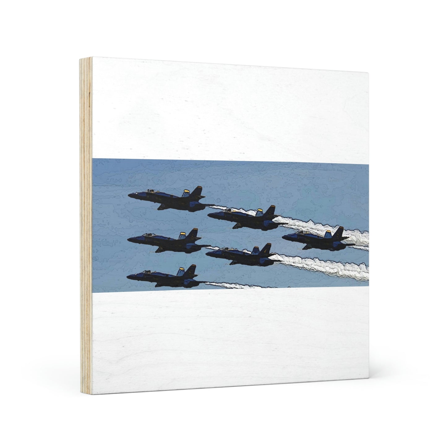 Wood Canvas ... Seattle Seafair ..."Blue Angels Run Over Lake Washington" ... Circa Mid 1980's ... Dr FJ Holt ... Original Works ...