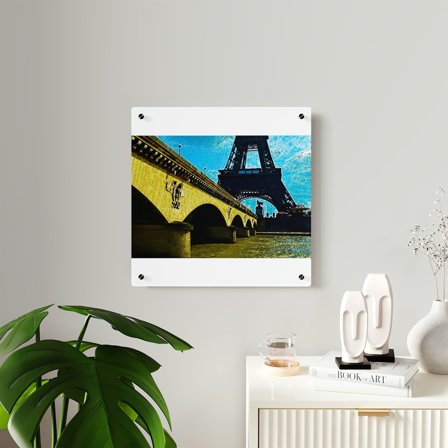 Acrylic Wall Art Panels ...  Le Tour D'Eiffel ..."Along The Water" ... Barbara Joan Bonnell-Holt ... Le Voyage De Paris: 1972 ... Original Works ...