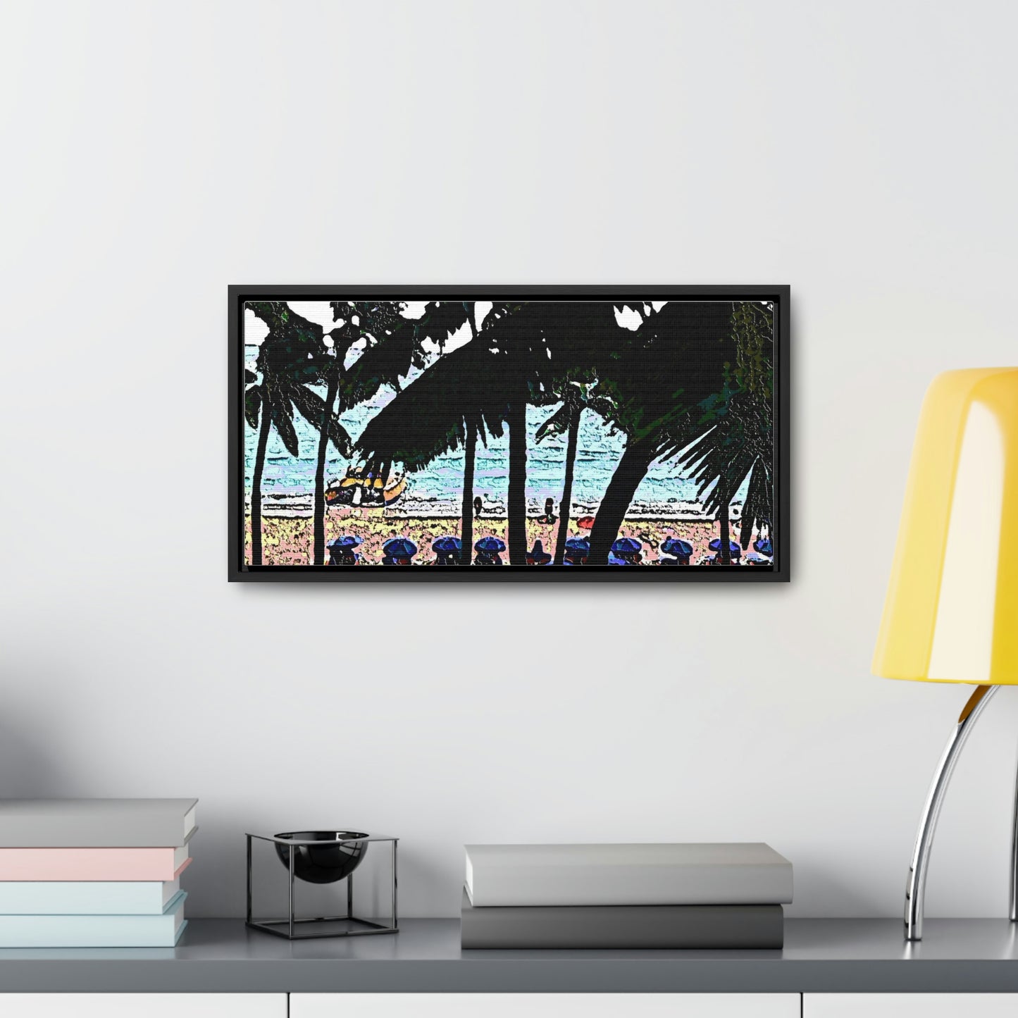 Gallery Canvas Wraps, Horizontal Frame ... "A Beautiful Beach Amongst The Palms" ... The Outrigger Waikiki, Honolulu, Oahu ... Original Works ...