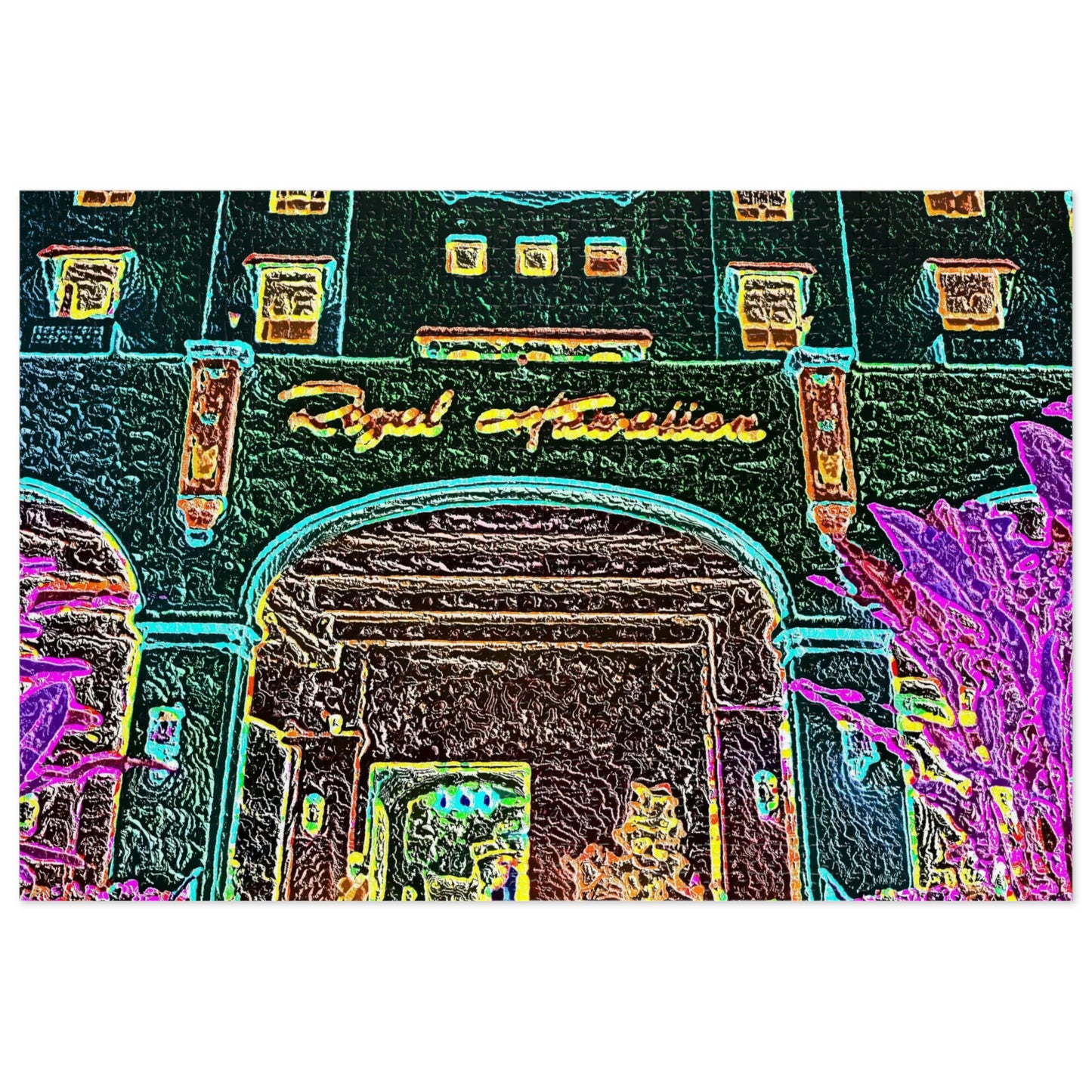 Jigsaw Puzzle (30, 110, 252, 500,1000-Piece) ... "La Grande Entree" At: 'The Pink Palace' ... The Royal Hawai'ian ... Honolulu, HI ... '27Oct2014' ... Original Works ...