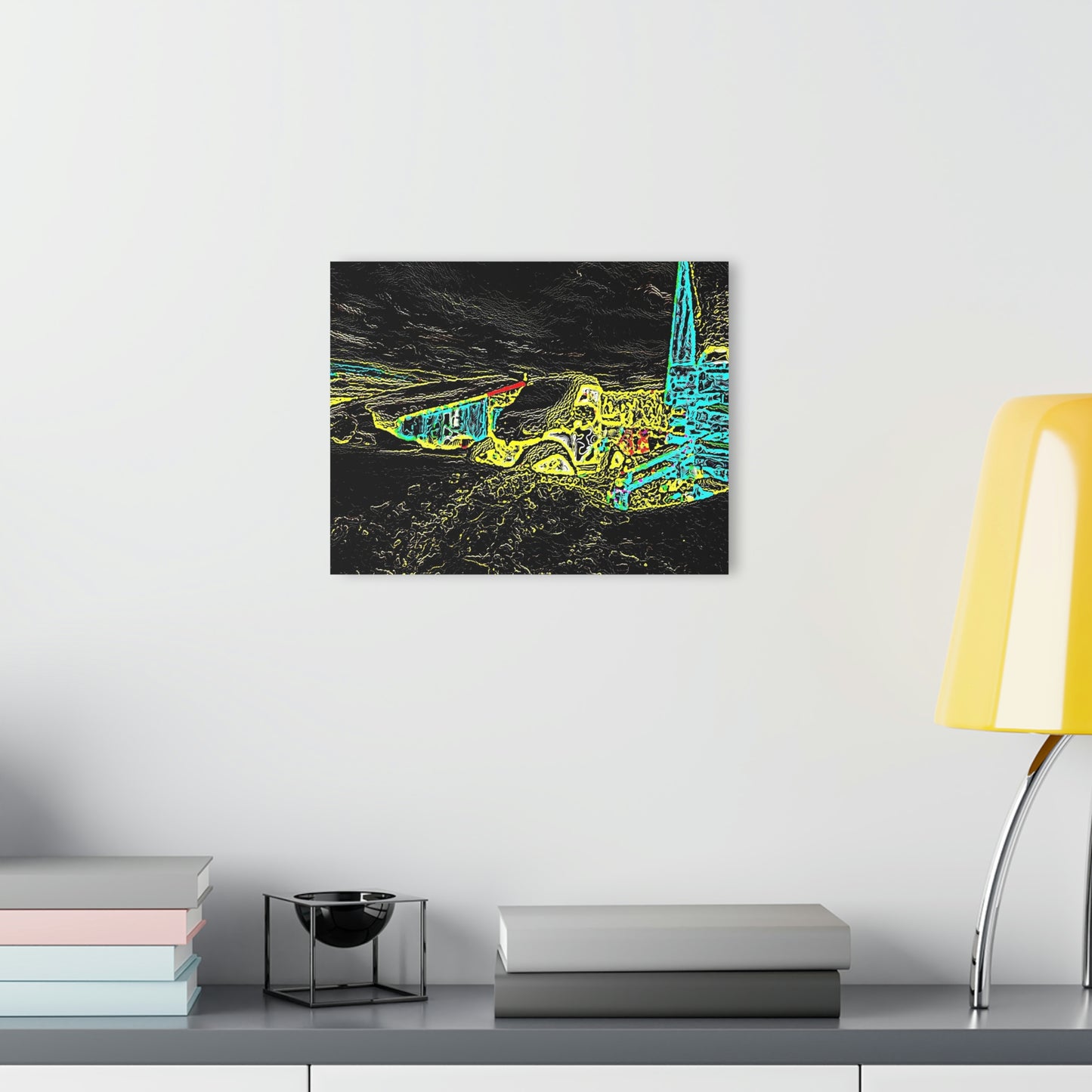 Acrylic Prints (French Cleat Hanging) ... "Snow Vehicle In Snow Storm At-Rest" ... Circa 12Mar23 ... Central Idaho ... 18-Hours Rendering Time: Original Works ...