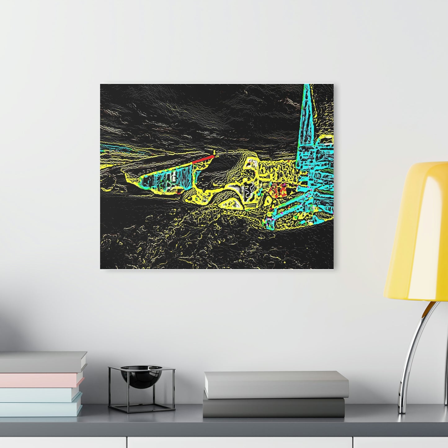 Acrylic Prints (French Cleat Hanging) ... "Snow Vehicle In Snow Storm At-Rest" ... Circa 12Mar23 ... Central Idaho ... 18-Hours Rendering Time: Original Works ...