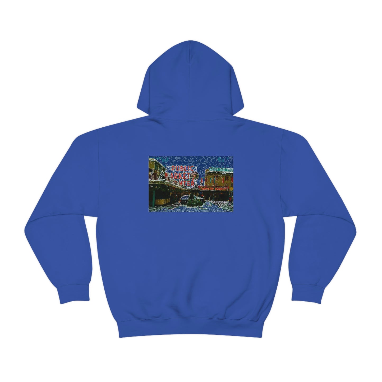 Unisex Heavy Blend™ Hooded Sweatshirt ... Pike Place Market: 'The Public Market', Seattle, Washington. Circa Fall 2013 ...
