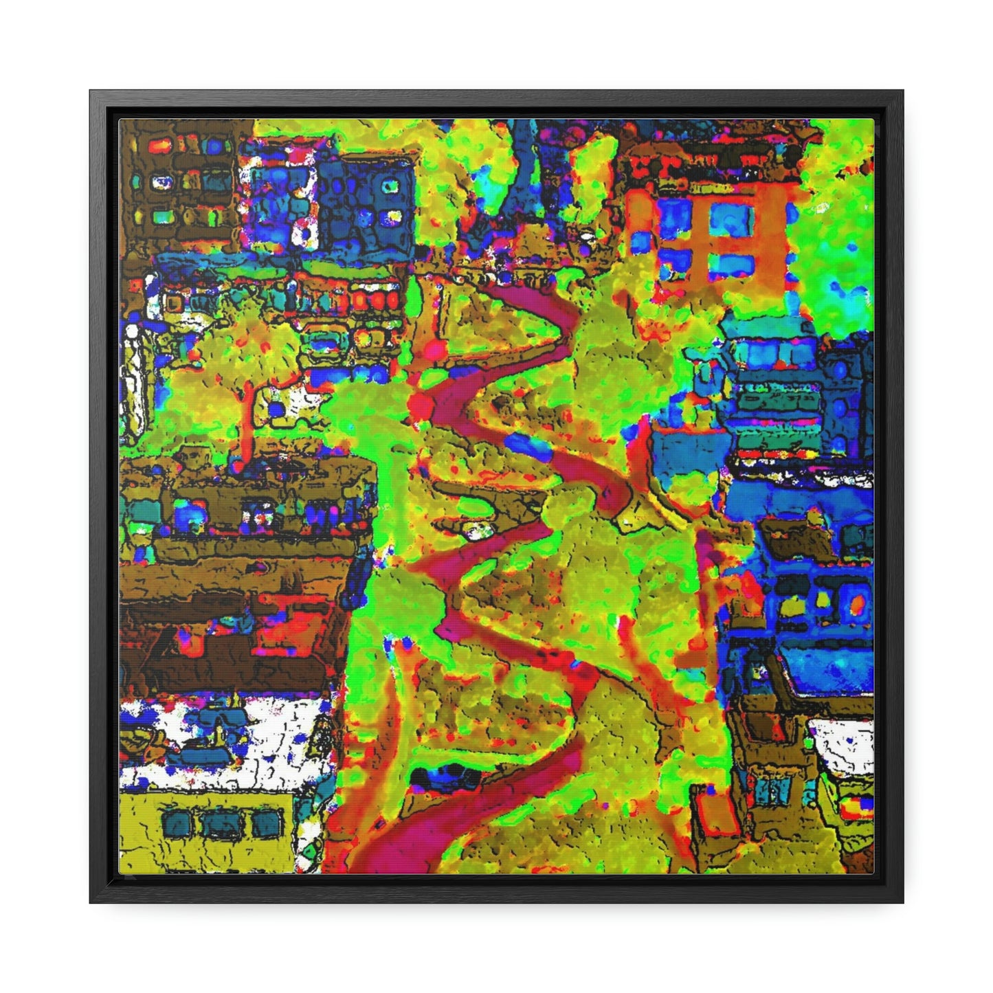 Gallery Canvas Wraps, Square Frame ... A Crazy Street ... 'Eight Winding Curve-Switchbacks' ... "Lombard Street, San Francisco, CA' ... Family Archives: 1970's ... Original Works ...