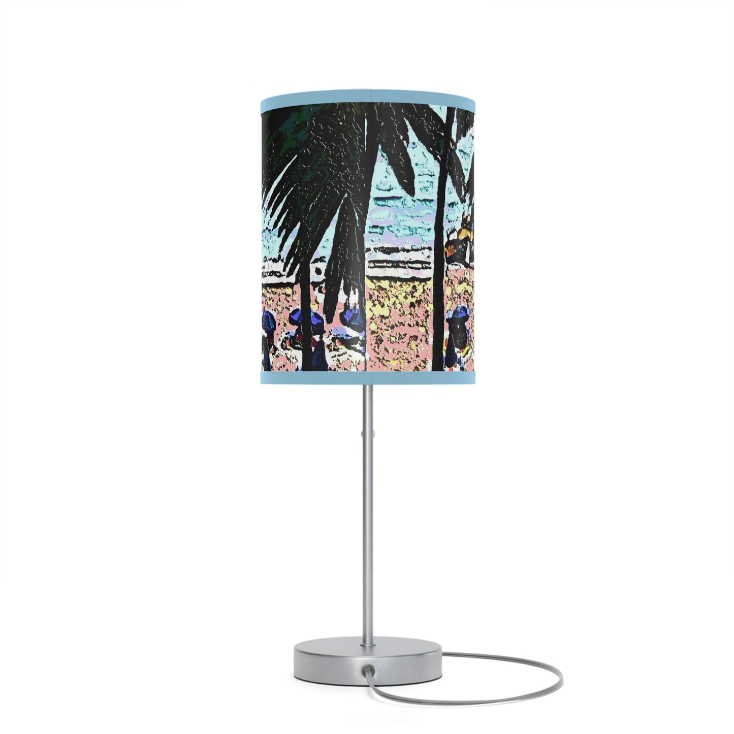 Lamp on a Stand, US|CA plug ... "A Beautiful Beach Amongst The Palms" ... The Outrigger Waikiki, Honolulu, Oahu ... Original Works ...