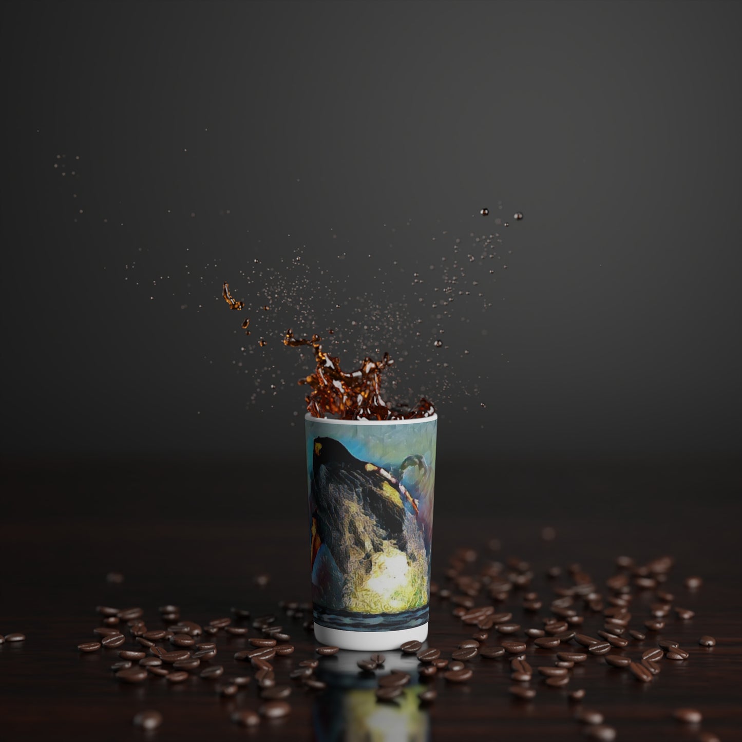 Conical Coffee Mugs (3oz, 8oz, 12oz) ... An Extraordinary Humpback Breach ... 'With Explosive Energy' ... Family Archives (KPH) ... Circa: 21st Century. Maui, HI ... Original Works ...