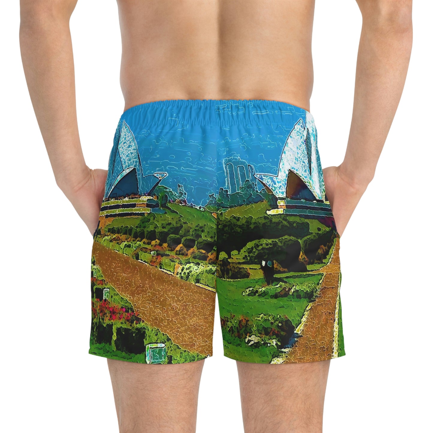 Swim Trunks ... 'Bahai'i House-Of-Worship' ... "Lotus Temple: Delhi, India, 2008" ... Original Works ...