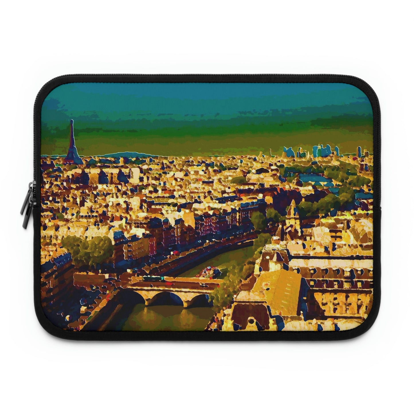 Laptop Sleeve ... Au Paris ... "Along The River Seine" ... Barbara Joan Bonnel-Holt: 1972 ... Original Works ...