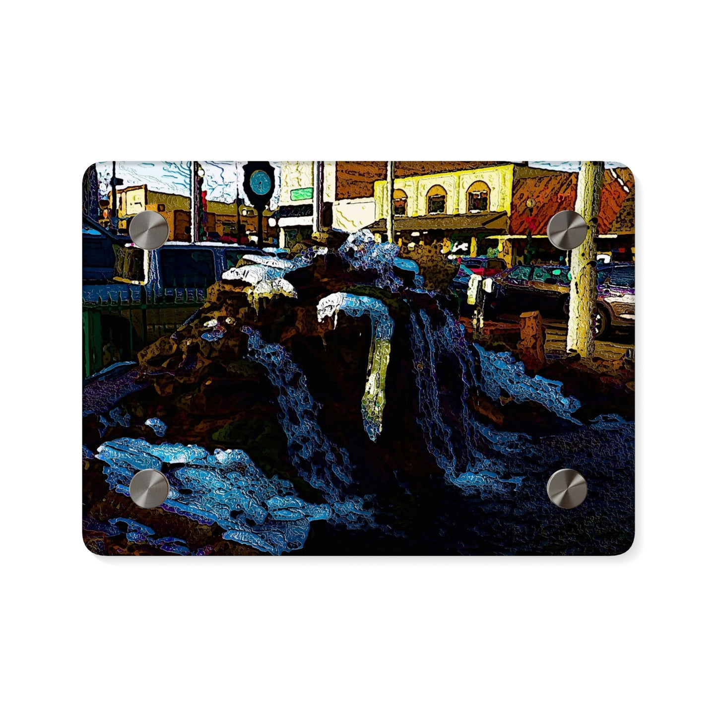 Acrylic Wall Art Panels ... "Ice & Water Sculpted" ... Downtown Grangeville, Idaho ... Adjacent To Irwin Pharmacy ... 5Jan23 ... Original Works ...