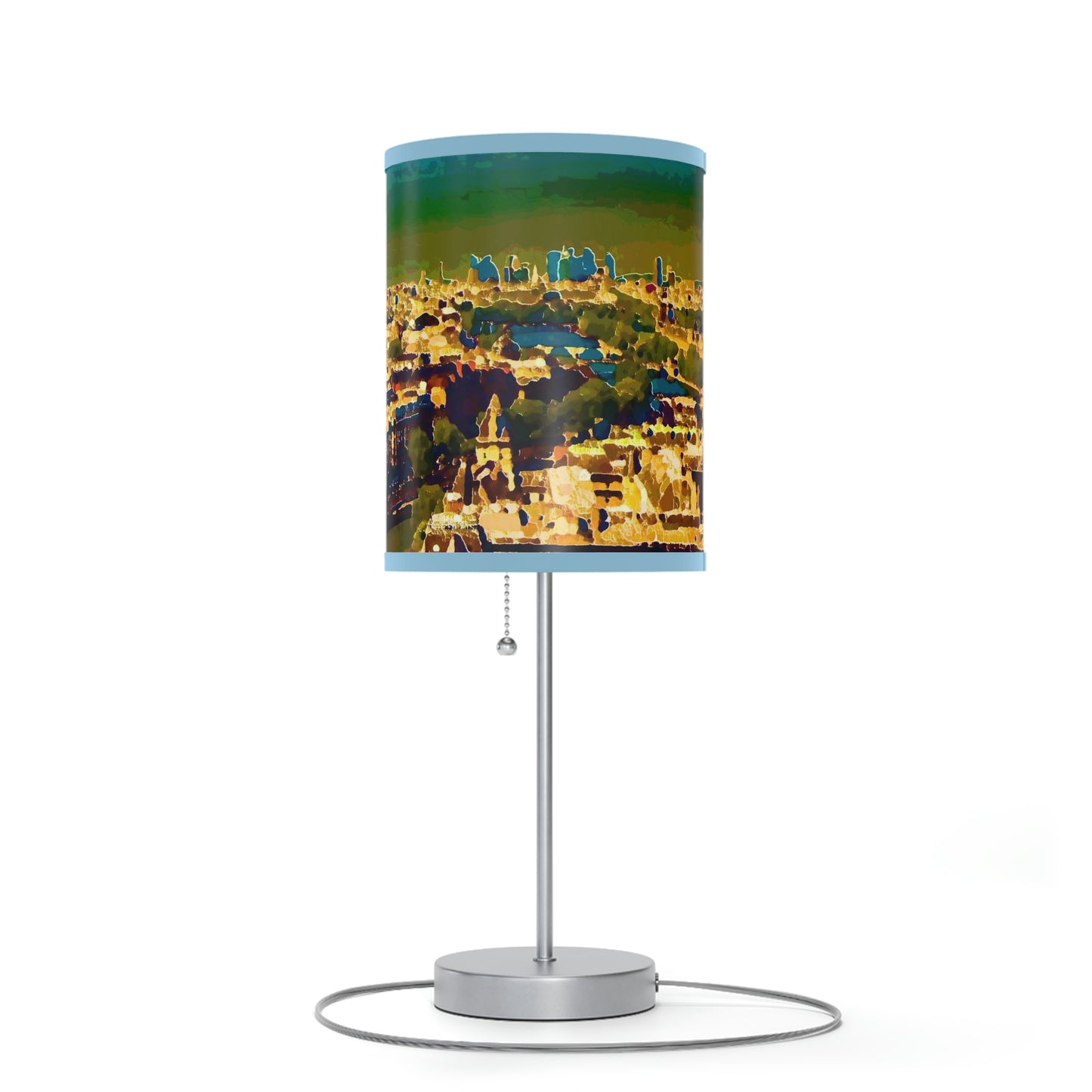 Lamp on a Stand, US|CA plug ... Au Paris ... "Along The River Seine" ... Barbara Joan Bonnel-Holt: 1972 ... Original Works ...