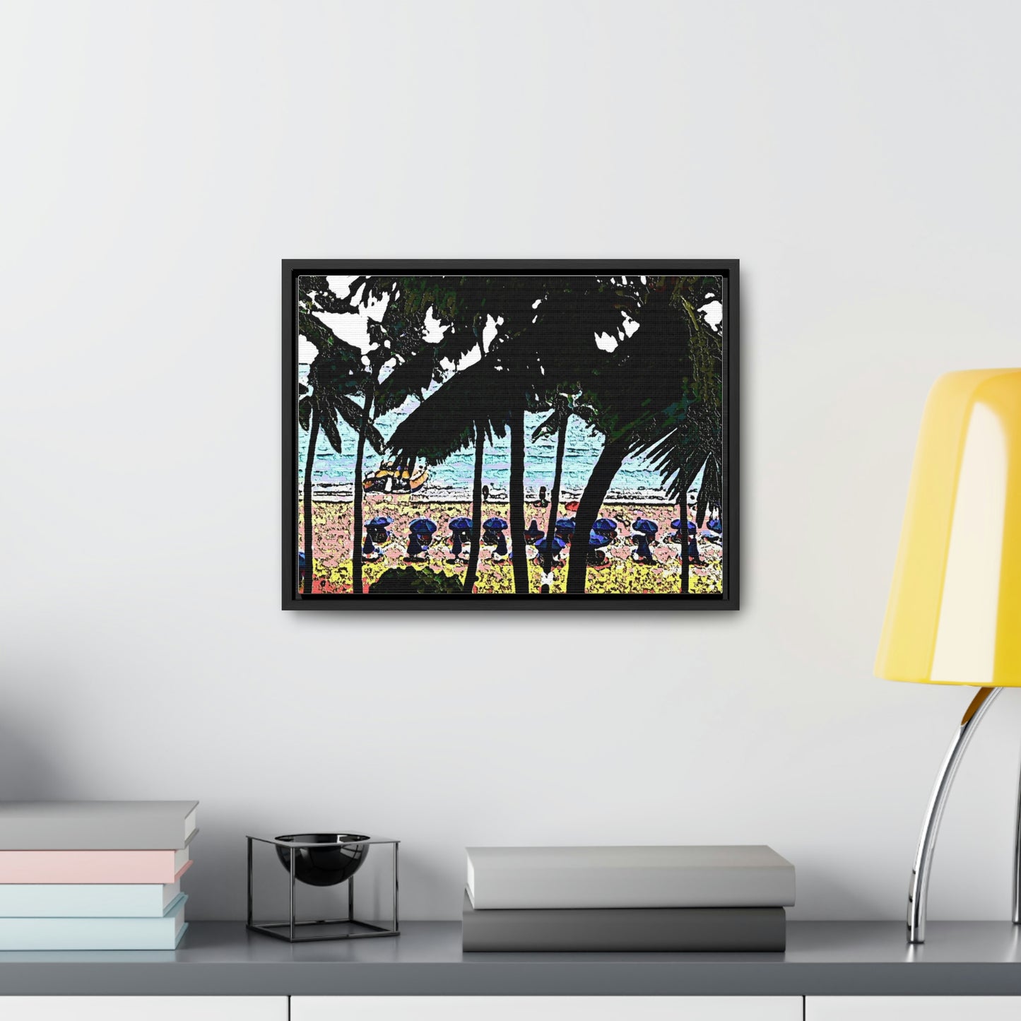 Gallery Canvas Wraps, Horizontal Frame ... "A Beautiful Beach Amongst The Palms" ... The Outrigger Waikiki, Honolulu, Oahu ... Original Works ...
