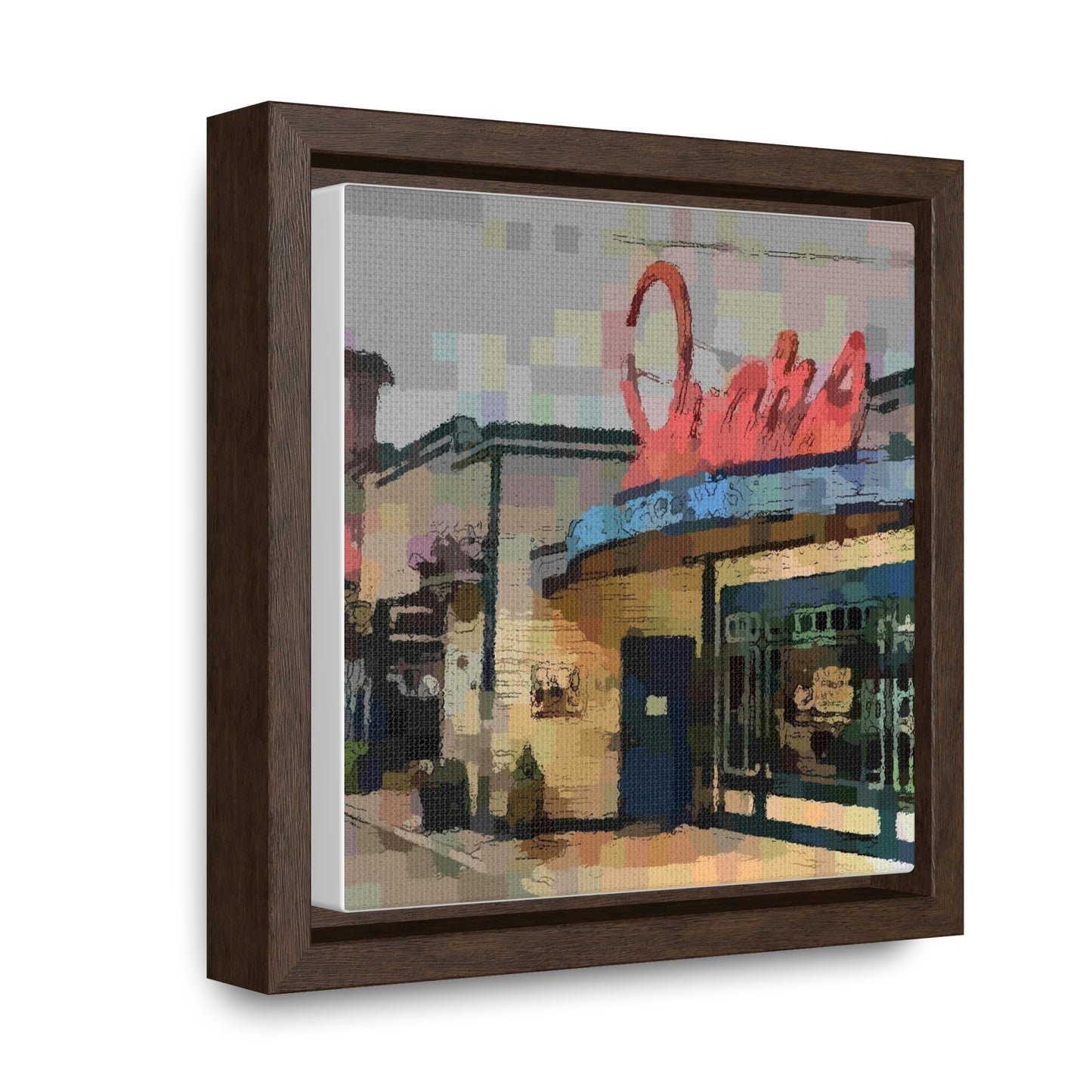 Gallery Canvas Wraps, Square Frame ...  In-A-Hurry & Stressed? ... Remember: Keep "Clam" ... Clam_Happy ...  'Ivars: Seattle Waterfront' ... Personal Archives ... Original Works ...