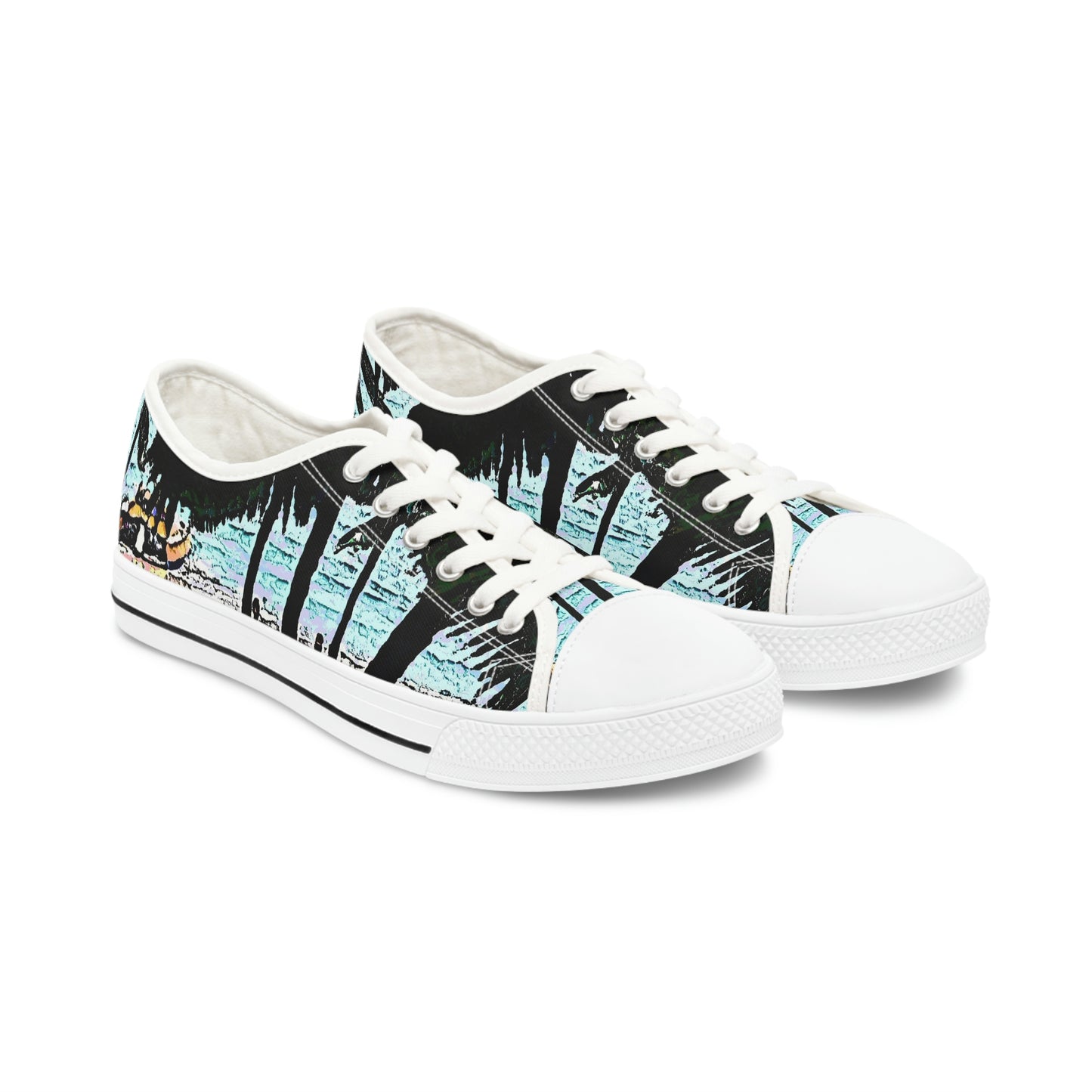 Women's Low Top Sneakers ... "A Beautiful Beach Amongst The Palms" ... The Outrigger Waikiki, Honolulu, Oahu ... Original Works ...