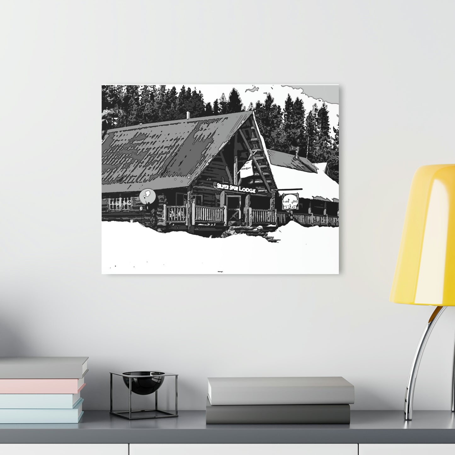 Acrylic Prints (French Cleat Hanging) ... A Beautiful Lodge & Back-Country Outfitter In A Mountain Town ... 'Dixie, Idaho, November 2022' ... Original Works ...
