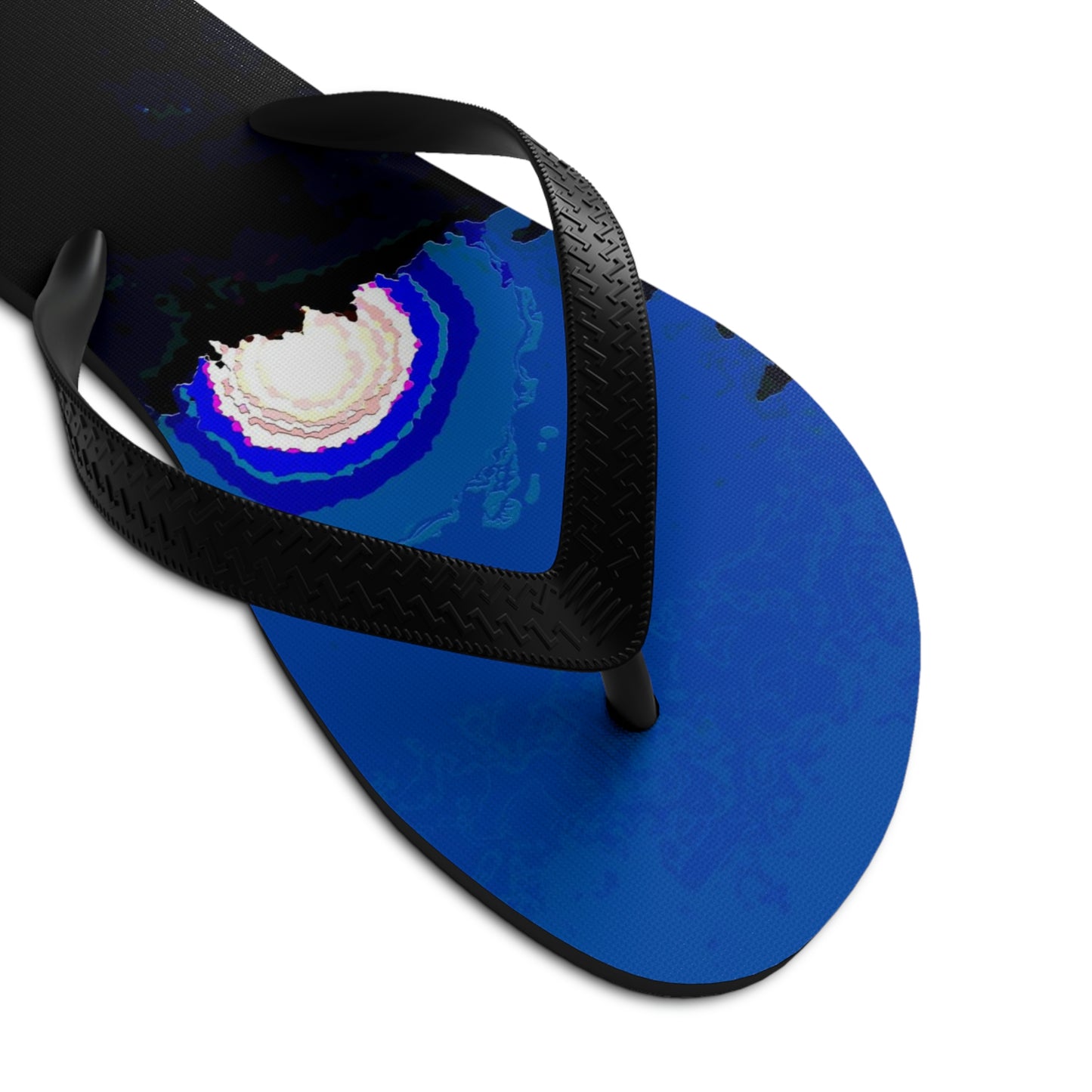 Unisex Flip-Flops ... "The Road Home" ...' Over The River & Through The Woods To? ...' ... Moonscape Near Elk City, Idaho ... Original Works ... 5Jan23 ...