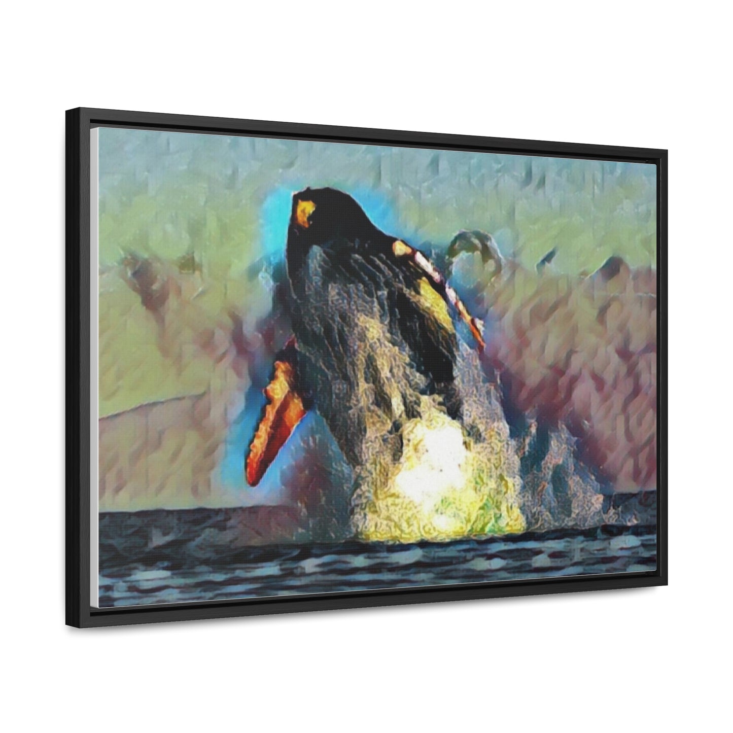Gallery Canvas Wraps, Horizontal Frame ... An Extraordinary Humpback Breach ... 'With Explosive Energy' ... Family Archives (KPH) ... Circa: 21st Century. Maui, HI ... Original Works ...