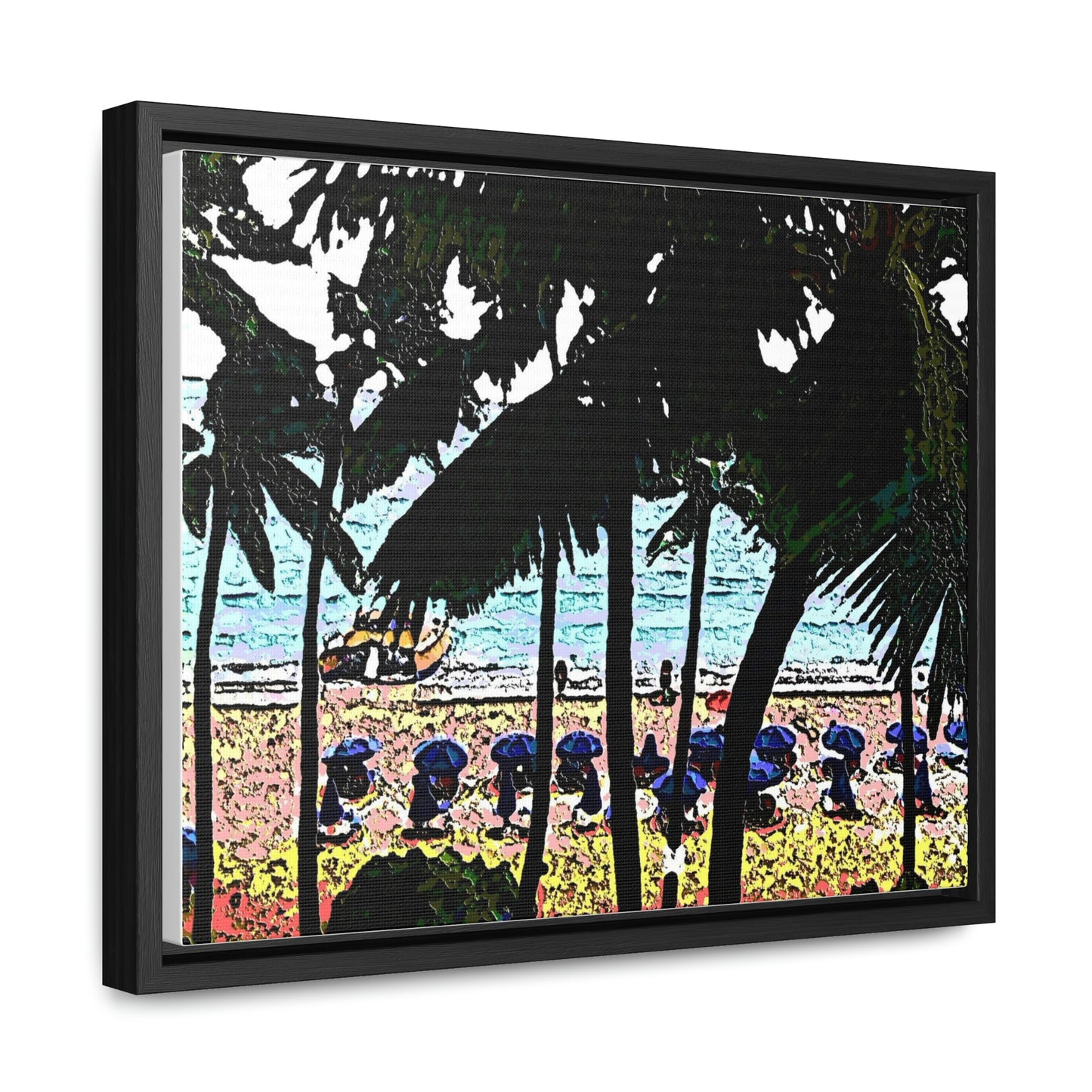 Gallery Canvas Wraps, Horizontal Frame ... "A Beautiful Beach Amongst The Palms" ... The Outrigger Waikiki, Honolulu, Oahu ... Original Works ...