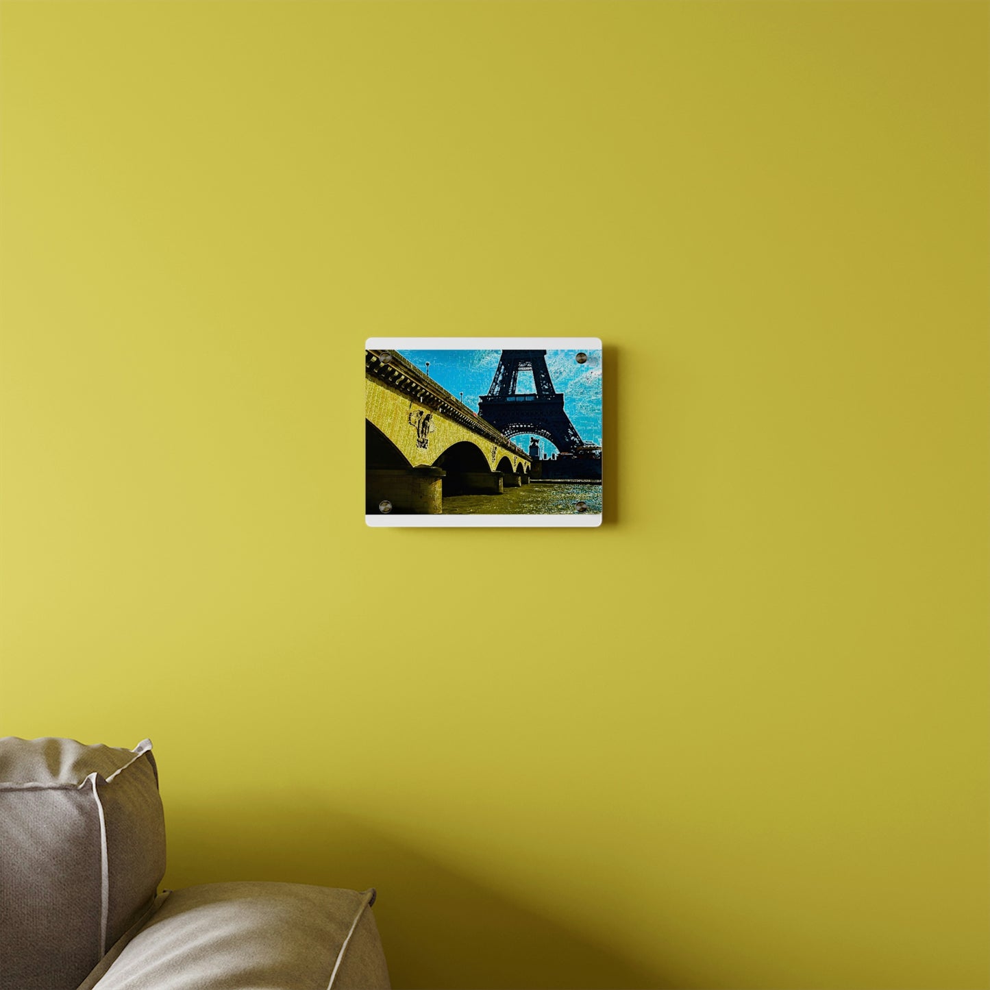 Acrylic Wall Art Panels ...  Le Tour D'Eiffel ..."Along The Water" ... Barbara Joan Bonnell-Holt ... Le Voyage De Paris: 1972 ... Original Works ...