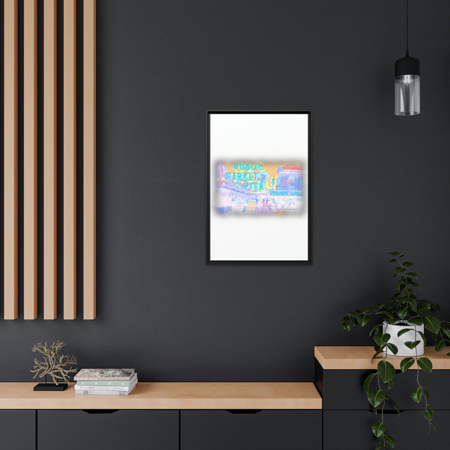 Matte Canvas, Black Frame ... PPM: Pike Place Market ... Original Work ... Winter 2022 ...