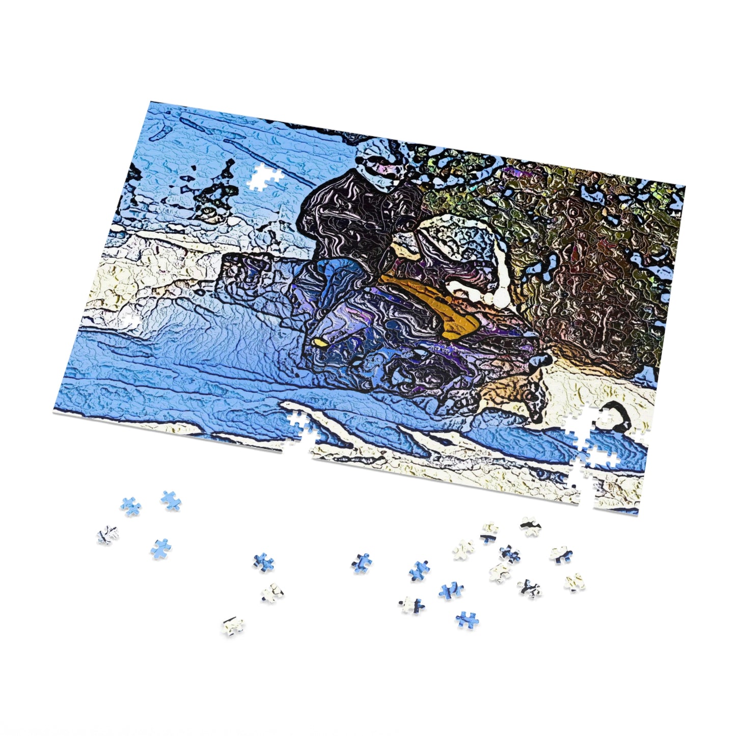 Jigsaw Puzzle (30, 110, 252, 500,1000-Piece) ... Blasting Through-The-Powder ... 'Central Idaho Mounains ... ' 2Dec22 ...
