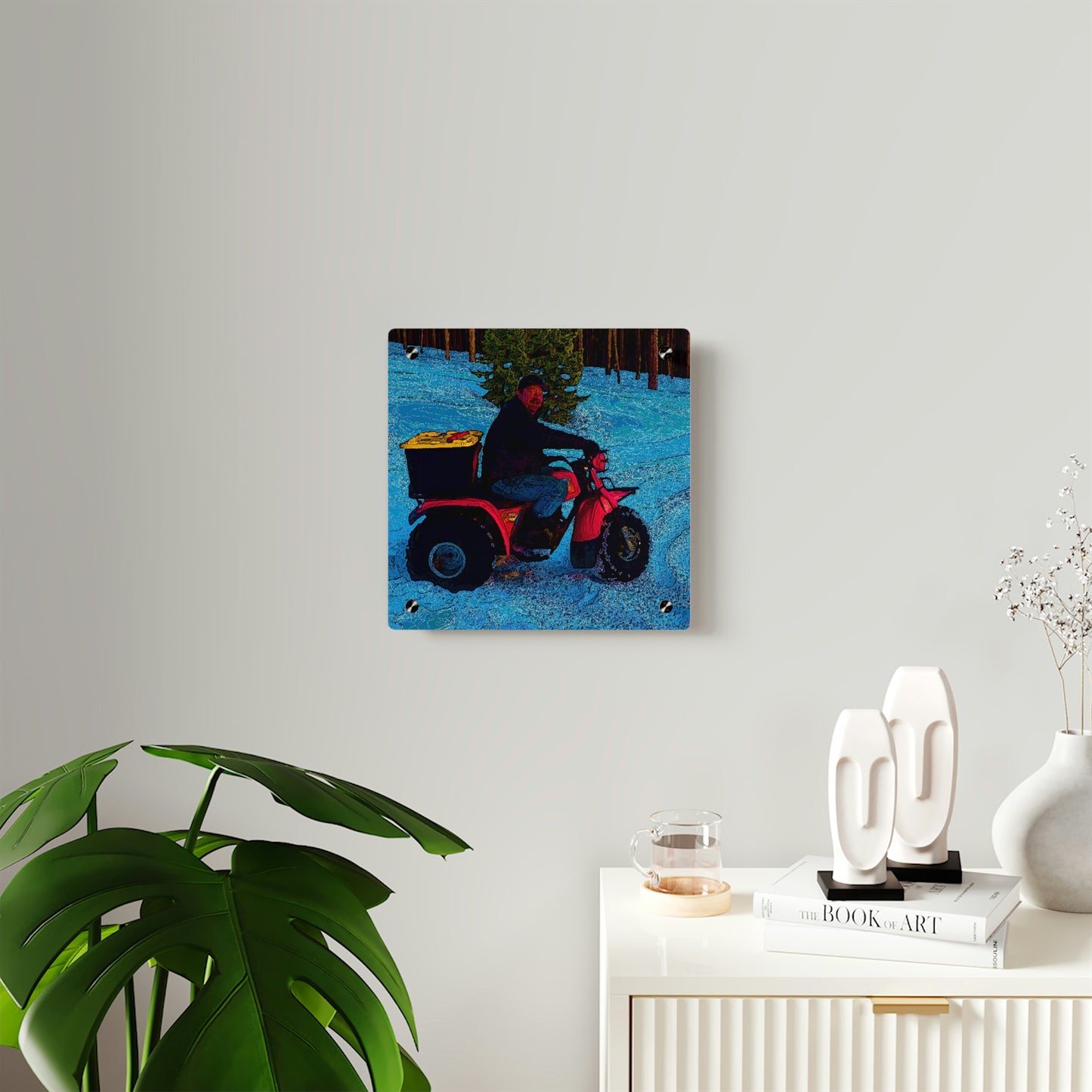Acrylic Wall Art Panels ... There's 2-Wheelin ... There's 4-Wheelin ... 'And-Of-Course' ... "There's 3-Wheelin-In-The-Snow" ...  Original Works ...
