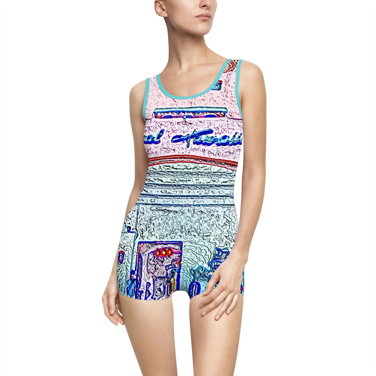Women's Vintage Swimsuit ... "La Grande Entree" At: 'The Pink Palace' ... The Royal Hawai'ian ... Honolulu, HI ... '27Oct2014' ... Original Works ...