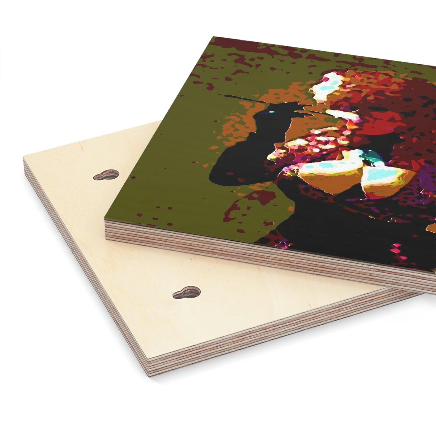 Wood Canvas ...  A Colleague Overseas ... 'Enjoying A Fag' ... Original Works ... "April Fools 2023" ... Hot-Tranny-Smoke ...