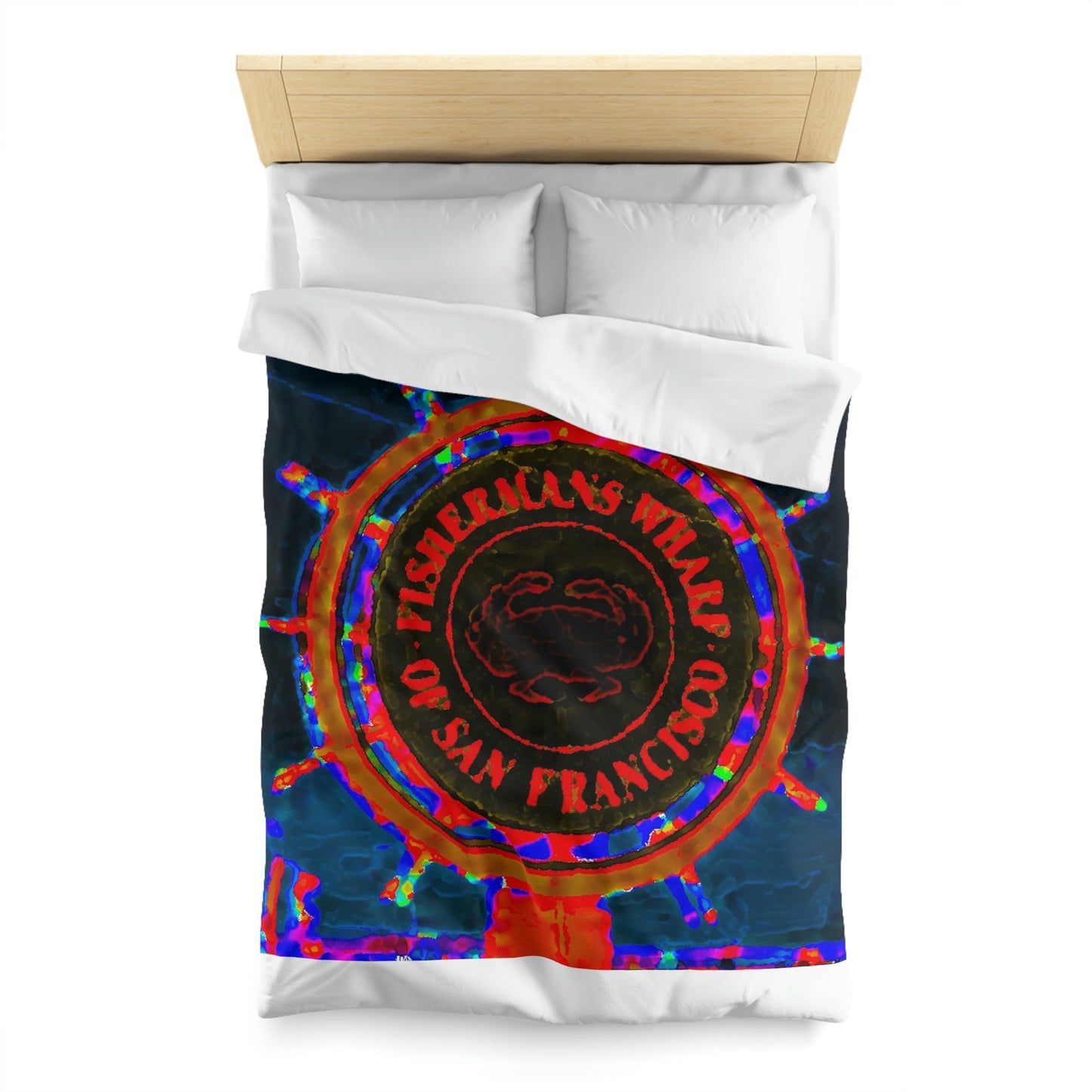 Microfiber Duvet Cover... "No.9 Fishermen's Grotto - Fishermen's Wharf, SF, California" ... Family Archives: 1970's ... Original Works ...
