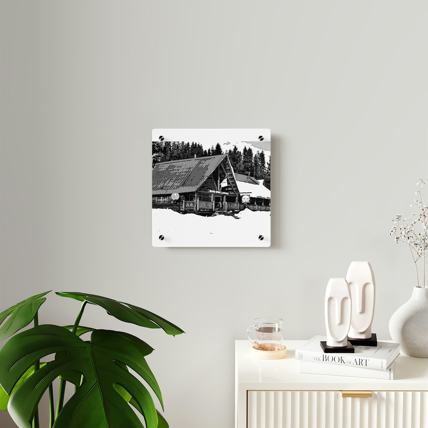 Acrylic Wall Art Panels ... A Beautiful Lodge & Back-Country Outfitter In A Mountain Town ... 'Dixie, Idaho, November 2022' ... Original Works ...
