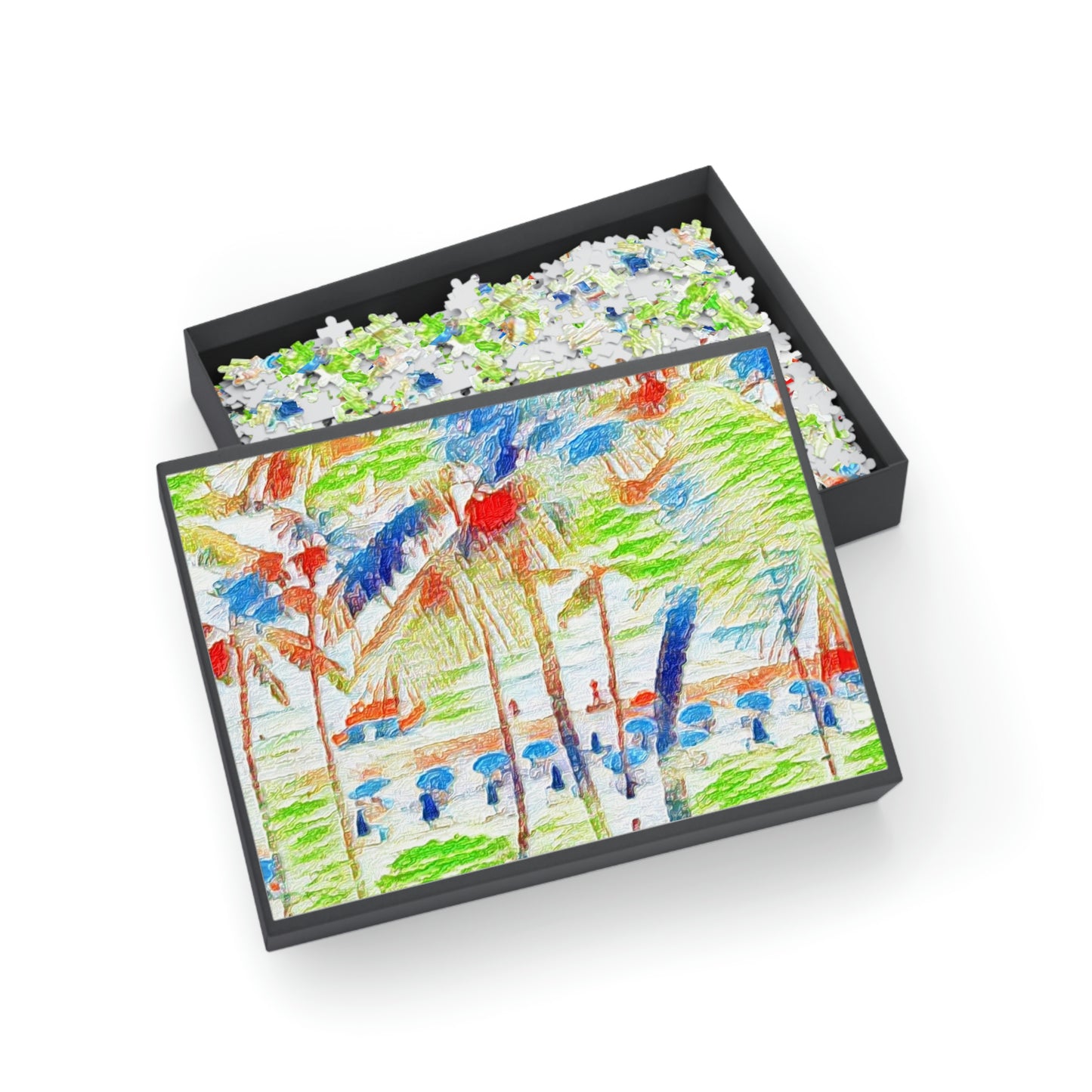 Puzzle (96, 252, 500, 1000-Piece) ... "The Royal Hawai'ian: Waikiki Beach_Beach" ... Honolulu, HI ... Ocotber 2014 (Halloween) ... Original Works ...