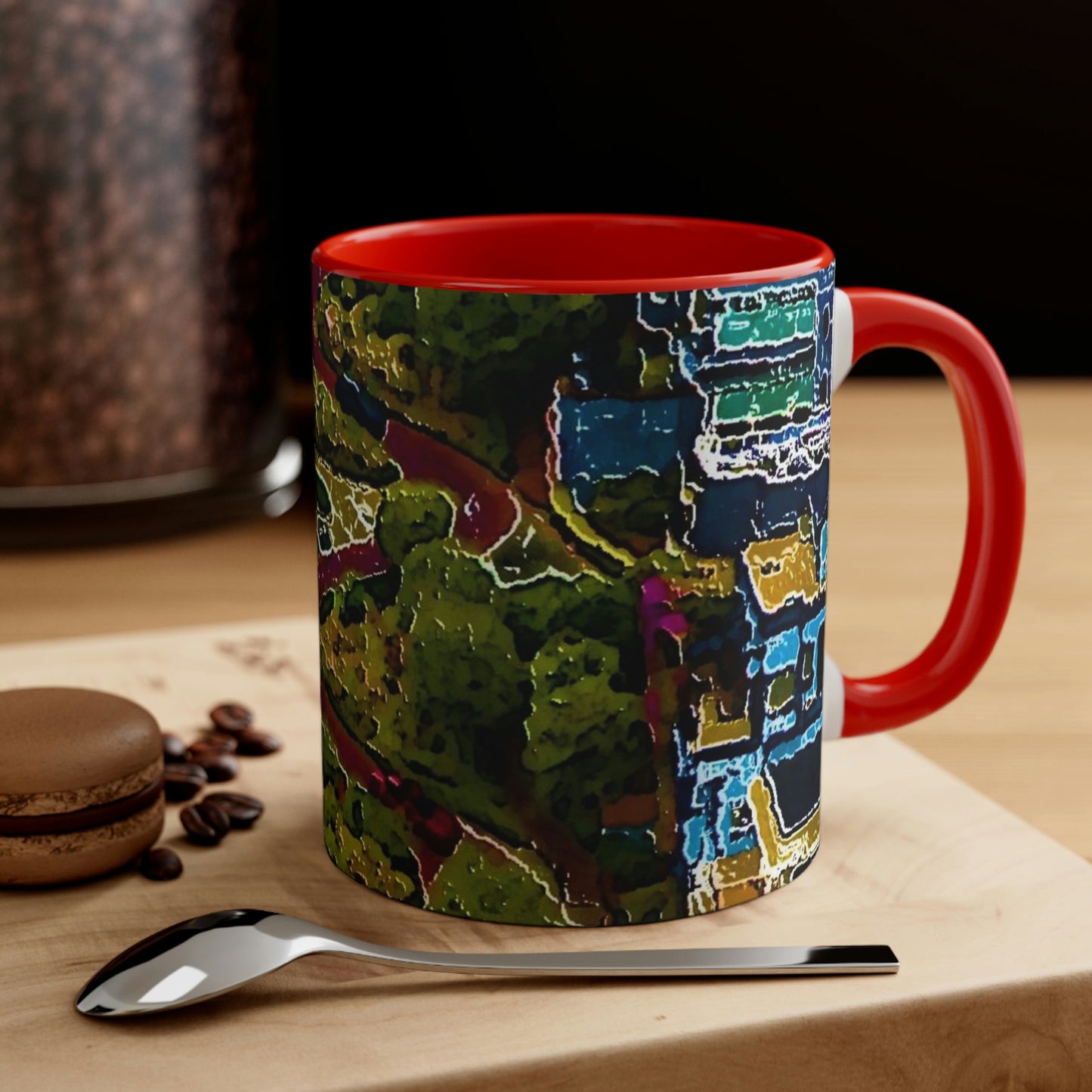 Accent Coffee Mug, 11oz ... A Crazy Street ... 'Eight Winding Curve-Switchbacks' ... "Lombard Street, San Francisco, CA' ... Family Archives: 1970's ... Original Works ...