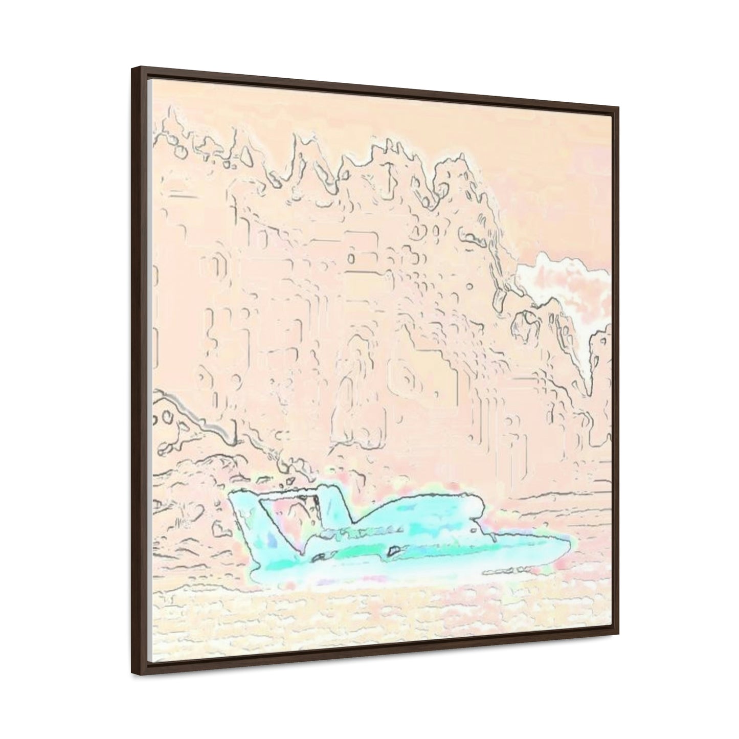 Gallery Canvas Wraps, Square Frame ...  Seattle Columbia Cup On Lake Washington ... "Dave Wilcox Heads For The Win" ... Associate Gift-Photo ... Original Works ...