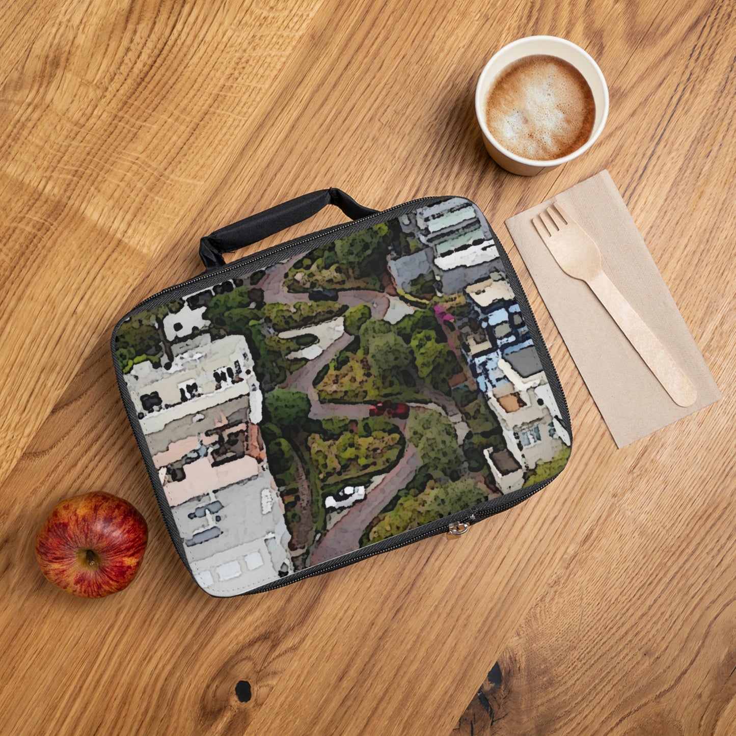 Lunch Bag ... A Crazy Street ... 'Eight Winding Curve-Switchbacks' ... "Lombard Street, San Francisco, CA' ... Family Archives: 1970's ... Original Works ...