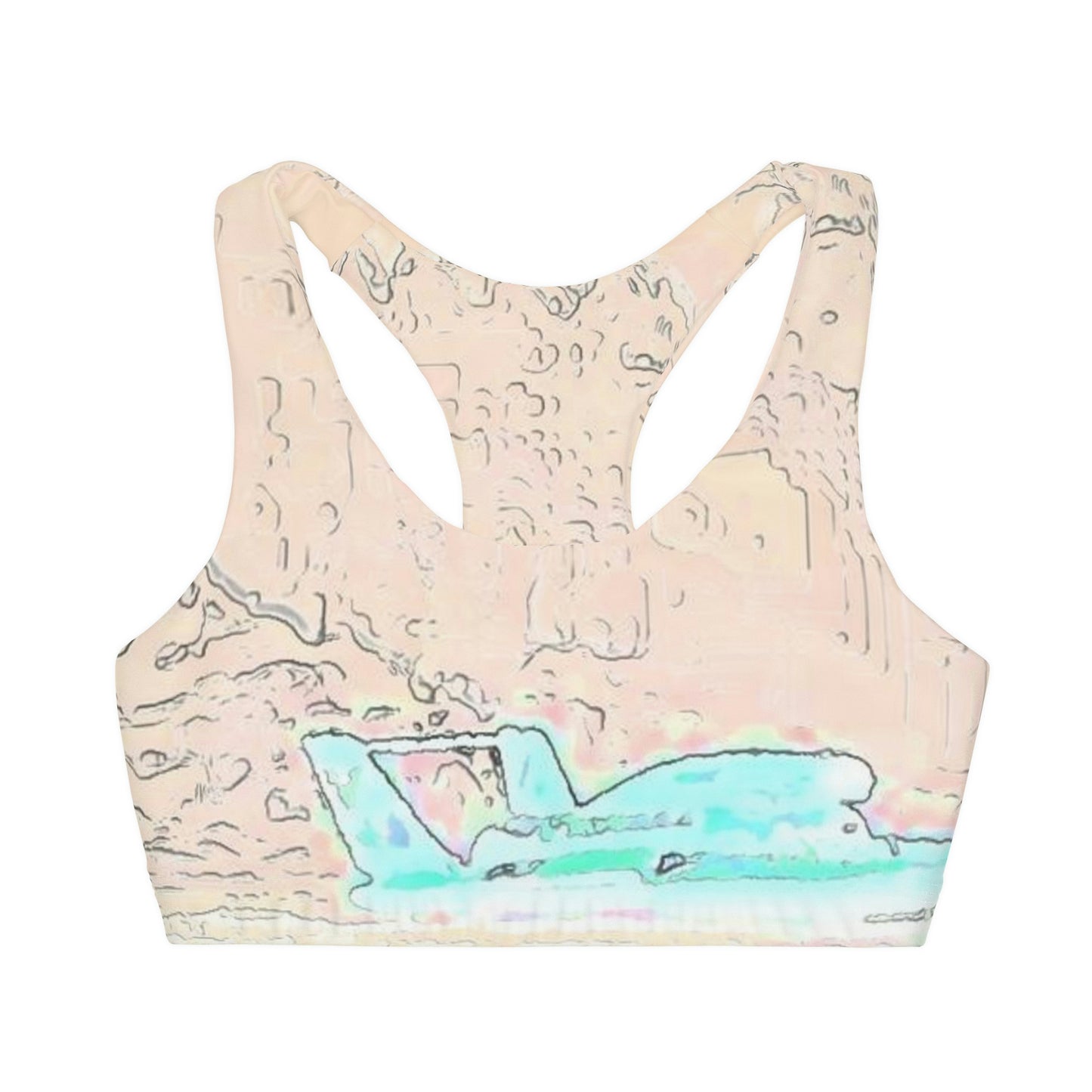 Girls' Double Lined Seamless Sports Bra ... Seattle Columbia Cup On Lake Washington ... "Dave Wilcox Heads For The Win" ... Associate Gift-Photo ... Original Works ...