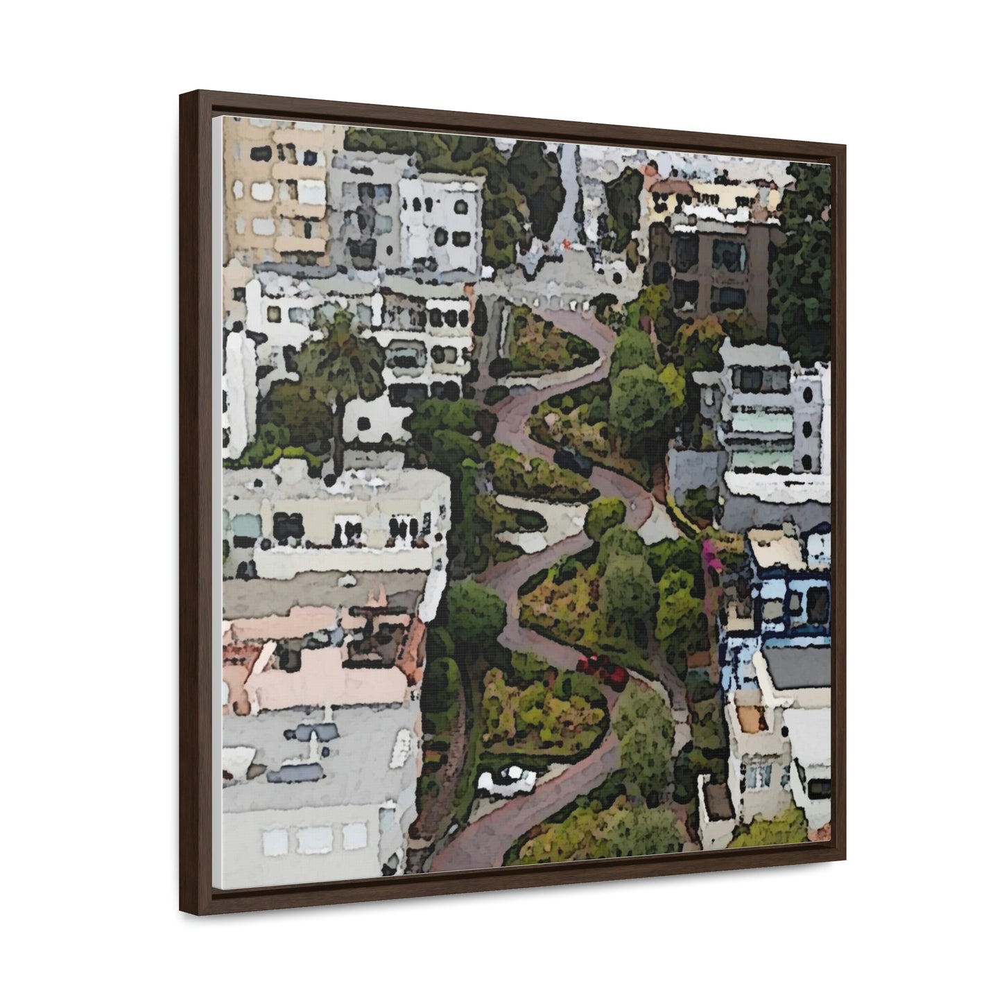 Gallery Canvas Wraps, Square Frame ... A Crazy Street ... 'Eight Winding Curve-Switchbacks' ... "Lombard Street, San Francisco, CA' ... Family Archives: 1970's ... Original Works ...