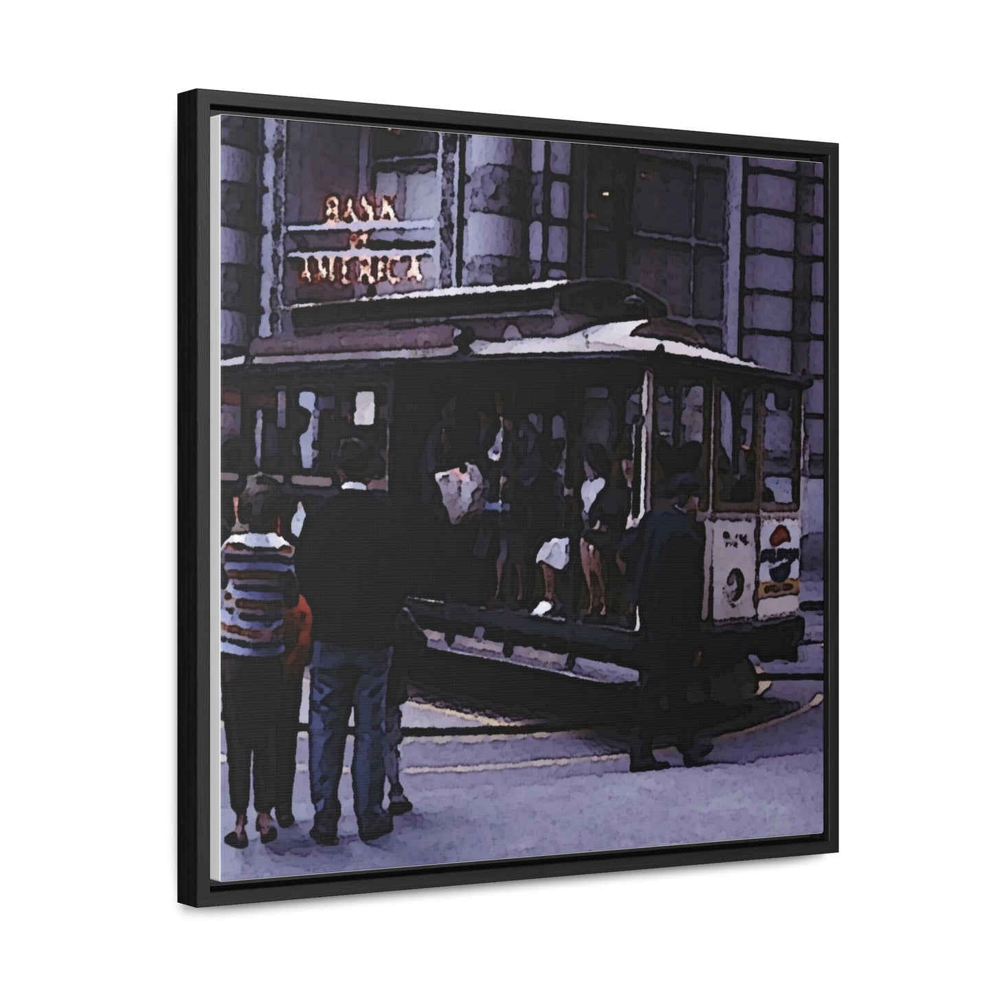 Gallery Canvas Wraps, Square Frame ... San Francisco ... 'Rice-A-Roni-A-San Francisco Treat' ... "A Cable Car Classic" ... Family Archives: 1973 ... Original Works ...