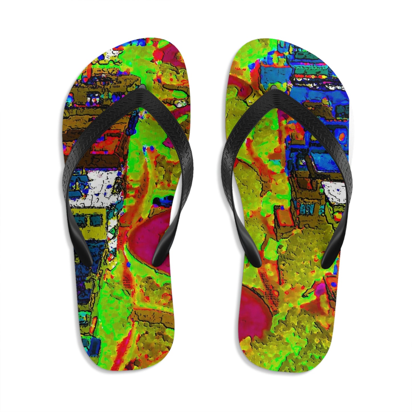 Unisex Flip-Flops ... A Crazy Street ... 'Eight Winding Curve-Switchbacks' ... "Lombard Street, San Francisco, CA' ... Family Archives: 1970's ... Original Works ...