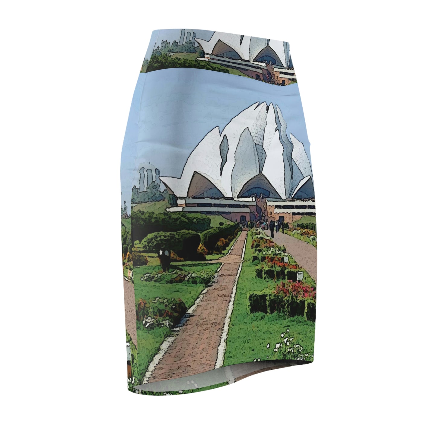 Women's Pencil Skirt ... 'Bahai'i House-Of-Worship' ... "Lotus Temple: Delhi, India, 2008" ... Original Works ...