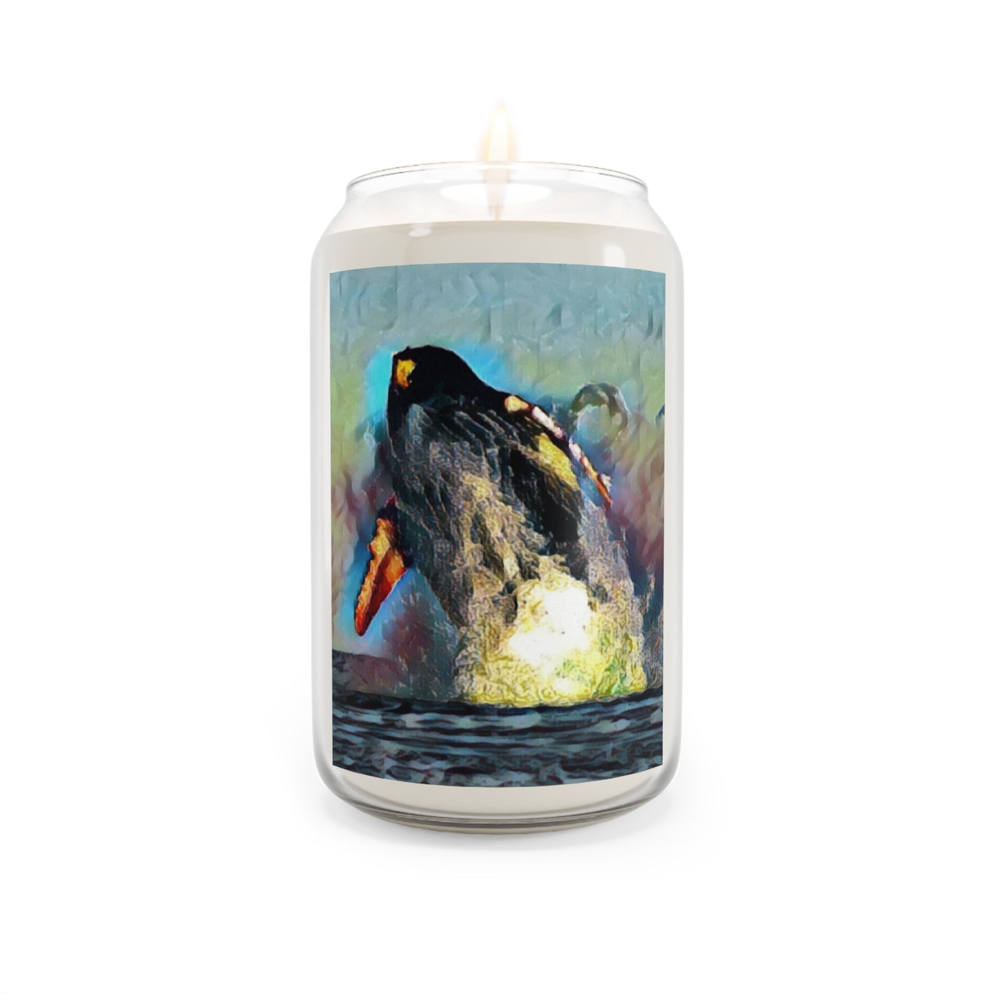 Scented Candle, 13.75oz ... An Extraordinary Humpback Breach ... 'With Explosive Energy' ... Family Archives (KPH) ... Circa: 21st Century. Maui, HI ... Original Works ...