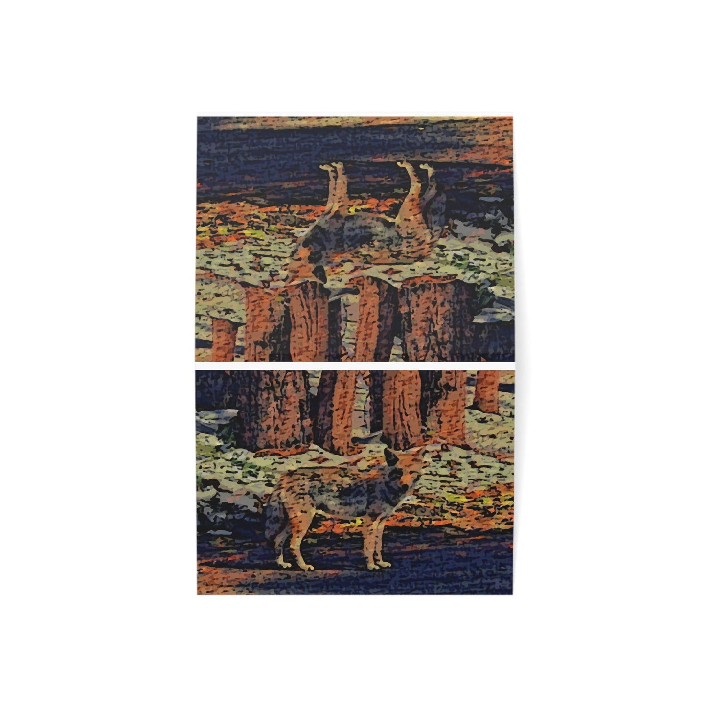 Greeting Cards (1, 10, 30, and 50pcs) ... Coyote ... "Yosemite Valley: Circa May23 ... KPH Base Photo" ... Original Works ...