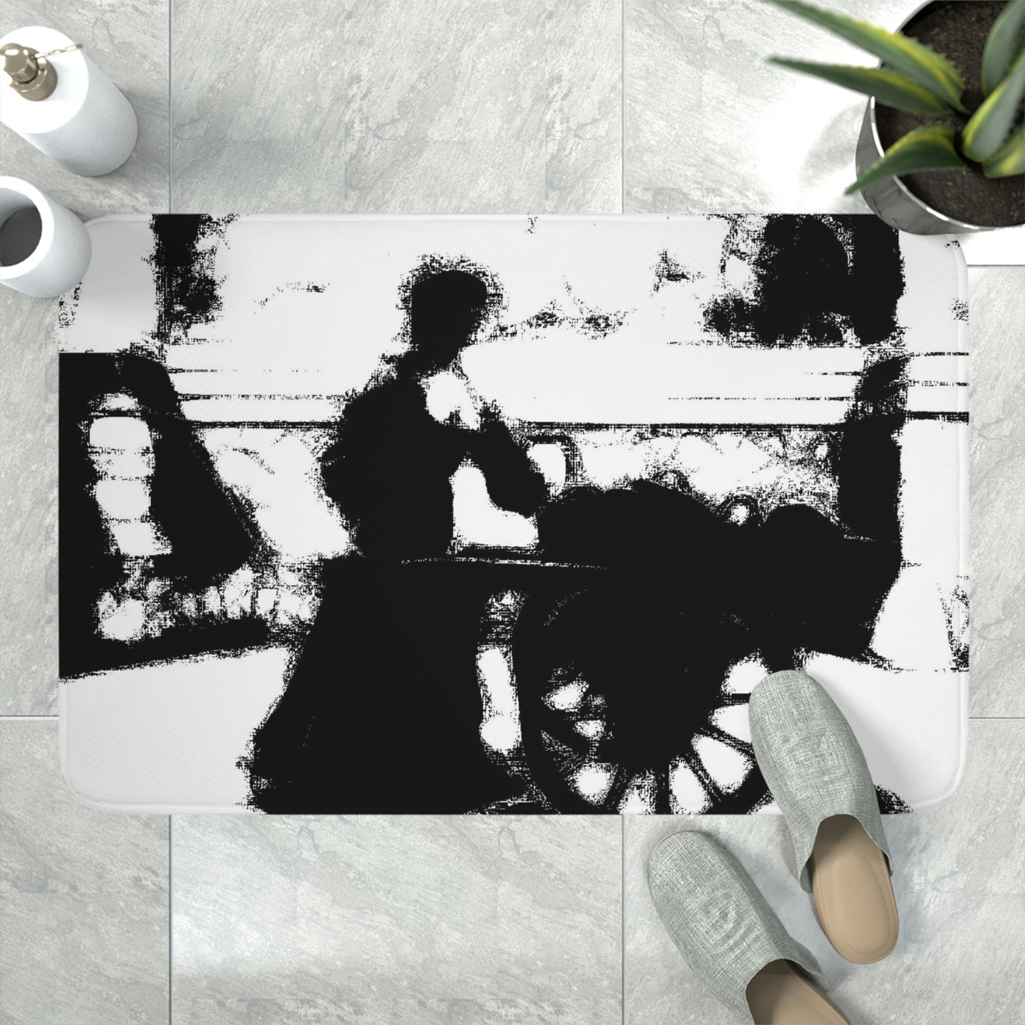 Memory Foam Bath Mat ... Dublin's "Molly Malone Along Grafton Street" ... Cryin' Cockels & Muscles Alive-Alive-Oh ... Circa 2003 ... Original Works ...