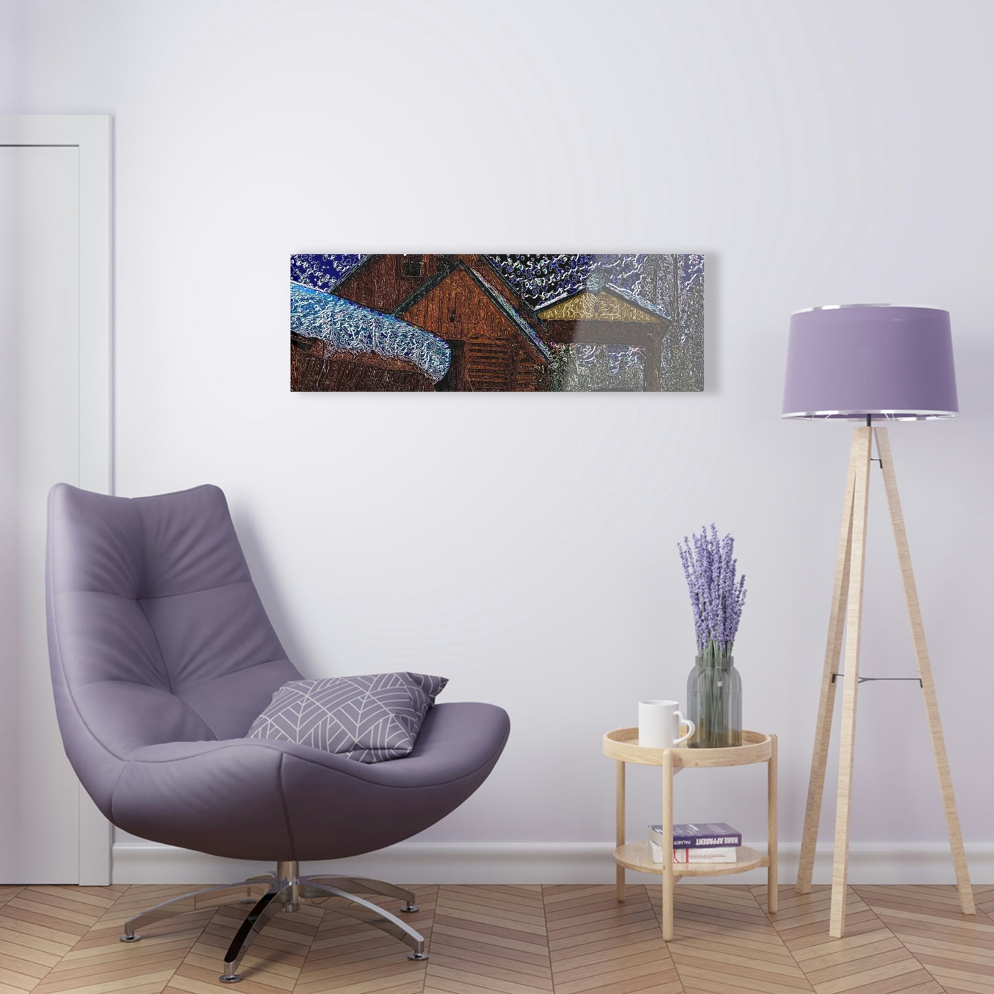 Acrylic Prints ... Van Gogh-Ian 'Inspired' Mountain Winter Paradise ... November 2022 ... Rhett Creek, Idaho ... Original Works ...