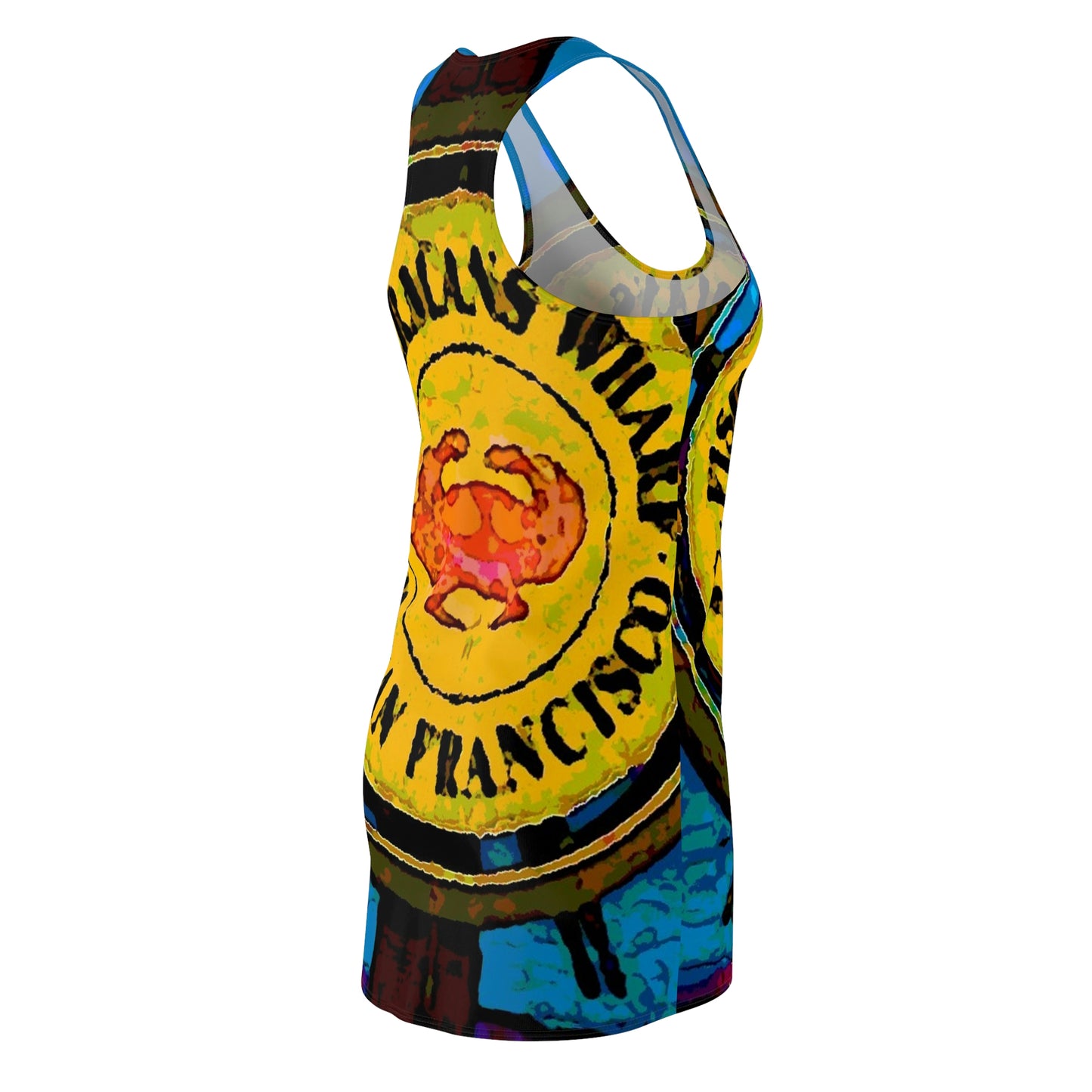Women's Cut & Sew Racerback Dress ... "No.9 Fishermen's Grotto - Fishermen's Wharf, SF, California" ... Family Archives: 1970's ... Original Works ...