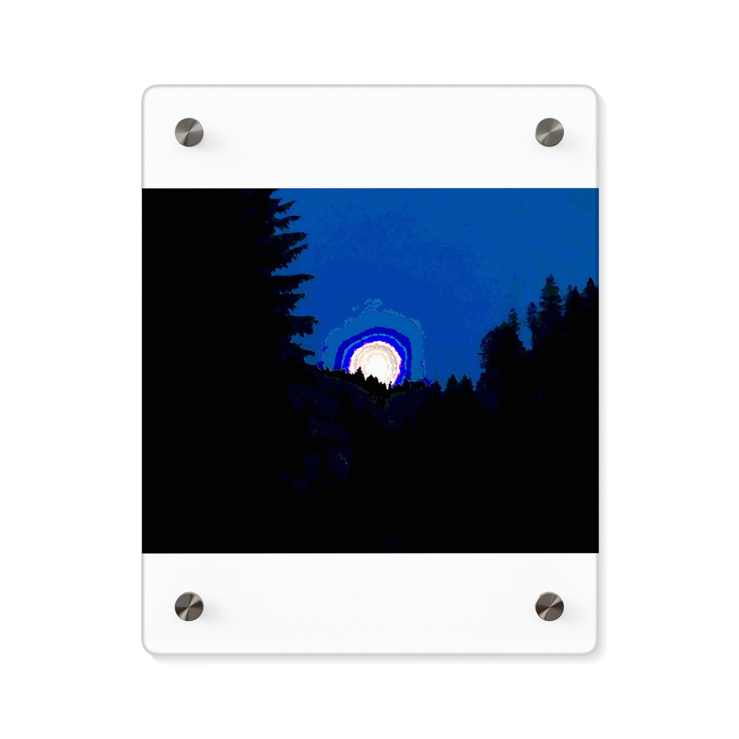 Acrylic Wall Art Panels ... "The Road Home" ...' Over The River & Through The Woods To? ...' ... Moonscape Near Elk City, Idaho ... Original Works ... 5Jan23 ...