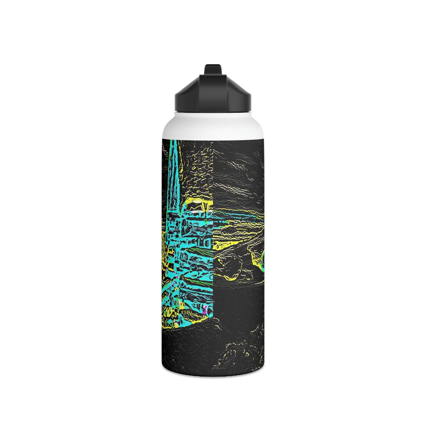 Stainless Steel Water Bottle, Standard Lid ... "Snow Vehicle In Snow Storm At-Rest" ... Circa 12Mar23 ... Central Idaho ... 18-Hours Rendering Time: Original Works ...