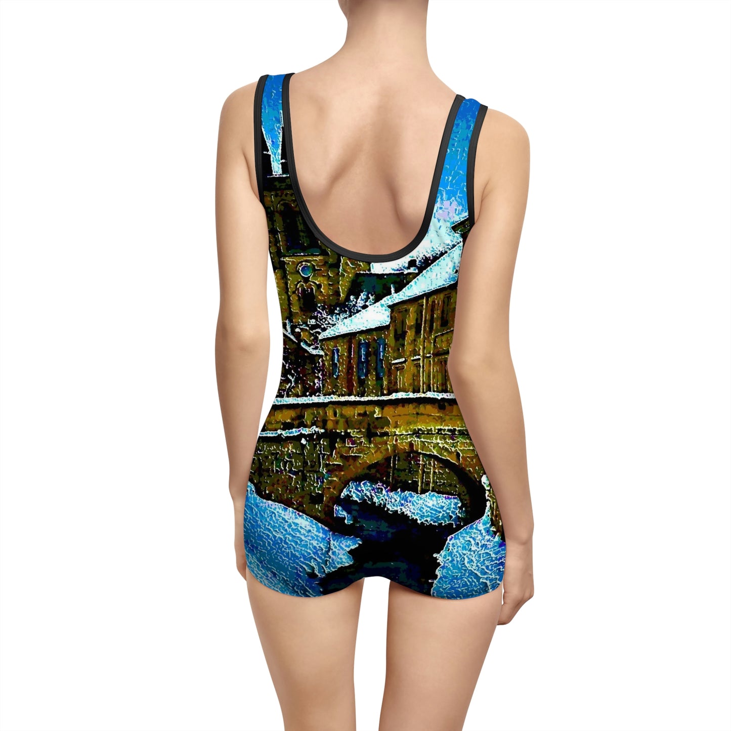 Women's Vintage Swimsuit ... Walikng The Streets & Alleys ... 'Strolling The Canals ... '  ... Original Works  ...