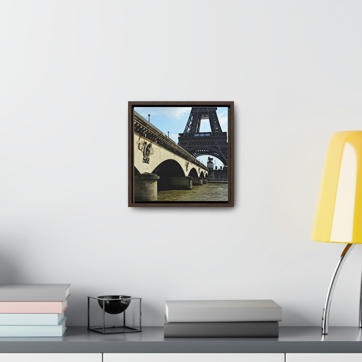 Gallery Canvas Wraps, Square Frame ...  Le Tour D'Eiffel ..."Along The Water" ... Barbara Joan Bonnell-Holt ... Le Voyage De Paris: 1972 ... Original Works ...